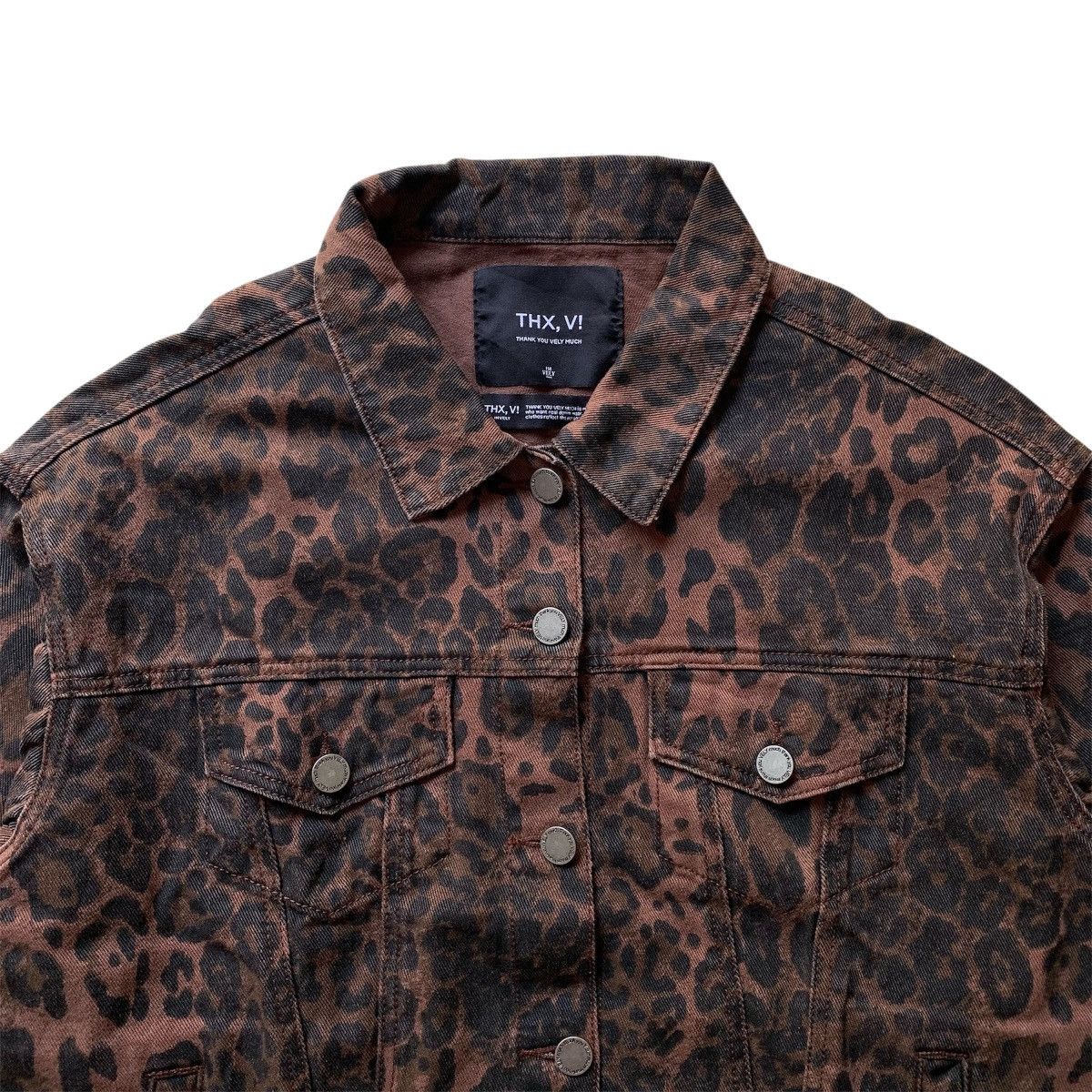 Japanese Brand Im Velly Leopard Denim Jacket Trucker Jeans Size US L / EU 52-54 / 3 - 2 Thumbnail