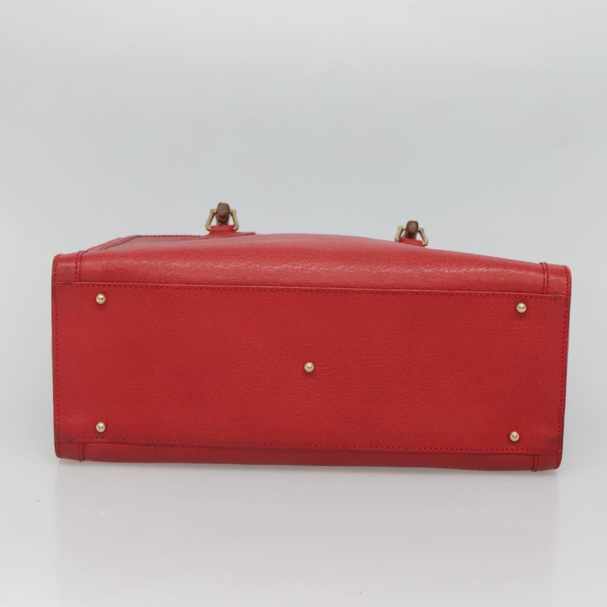 Gucci GUCCI Bamboo Hand Bag Leather Red Gold 002 2853 0260 0 Size ONE SIZE - 9 Thumbnail