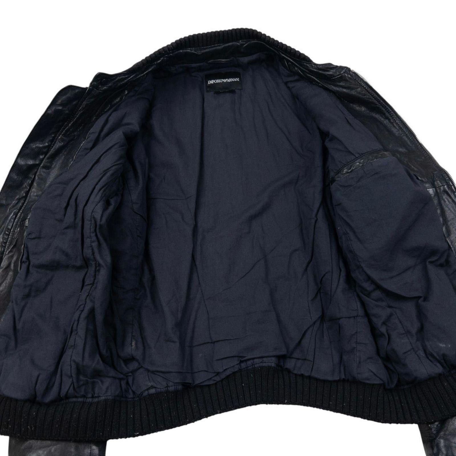 Emporio Armani Vintage Emporio Armani Leather Jacket Size S Size US S / EU 44-46 / 1 - 4 Thumbnail