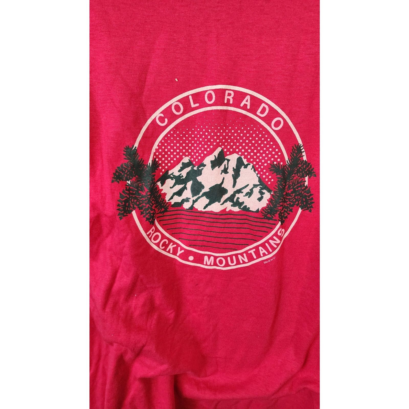 Jerzees Vintage Silver Mountain Shirt Pink Nature Test Print VTG 90s Size US L / EU 52-54 / 3 - 3 Thumbnail
