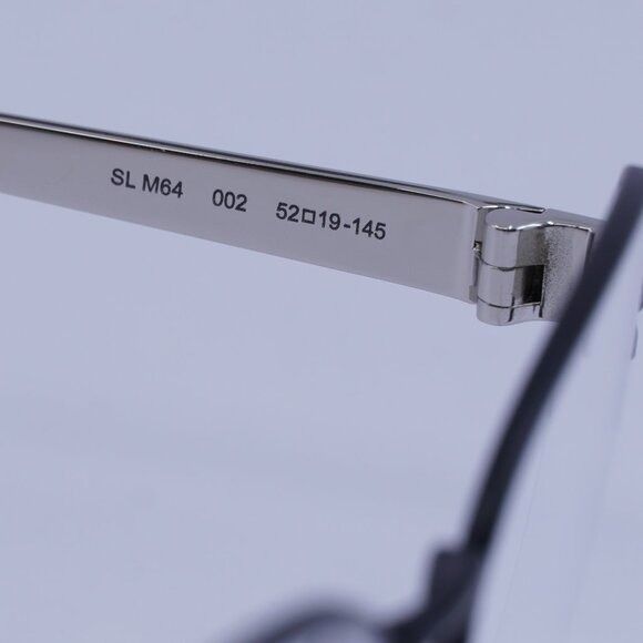 Saint Laurent Paris Saint Laurent SL M64 002 Eyeglasses Black/Silver 52mm Size ONE SIZE - 9 Thumbnail