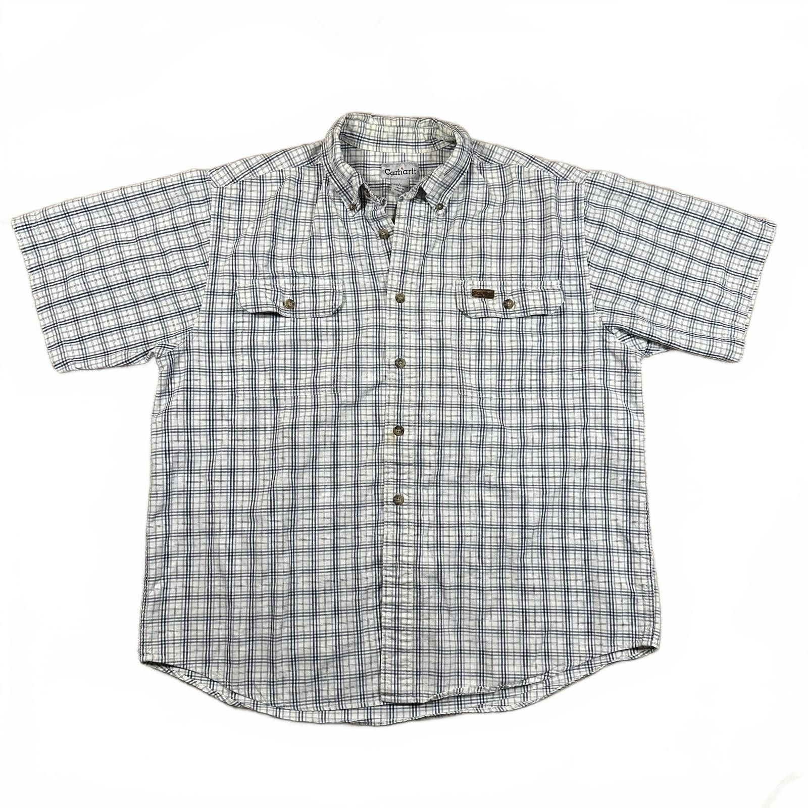 Carhartt Carhartt Men's Casual Shirt Large White Plaid Size US L / EU 52-54 / 3 - 1 Thumbnail