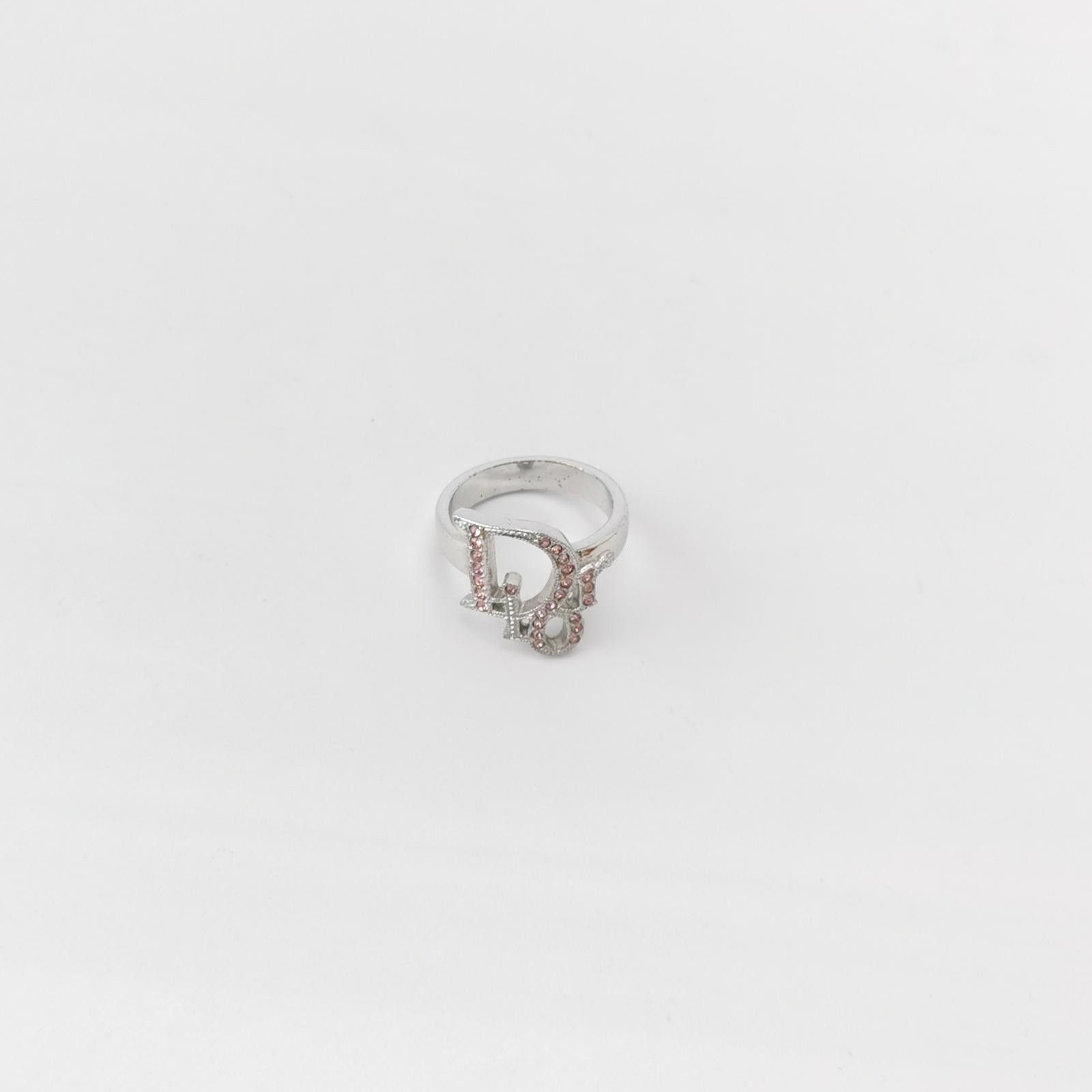 Dior Dior Crystal Letter Logo Vintage Ring Size 6 -z2505 Size ONE SIZE - 2 Thumbnail