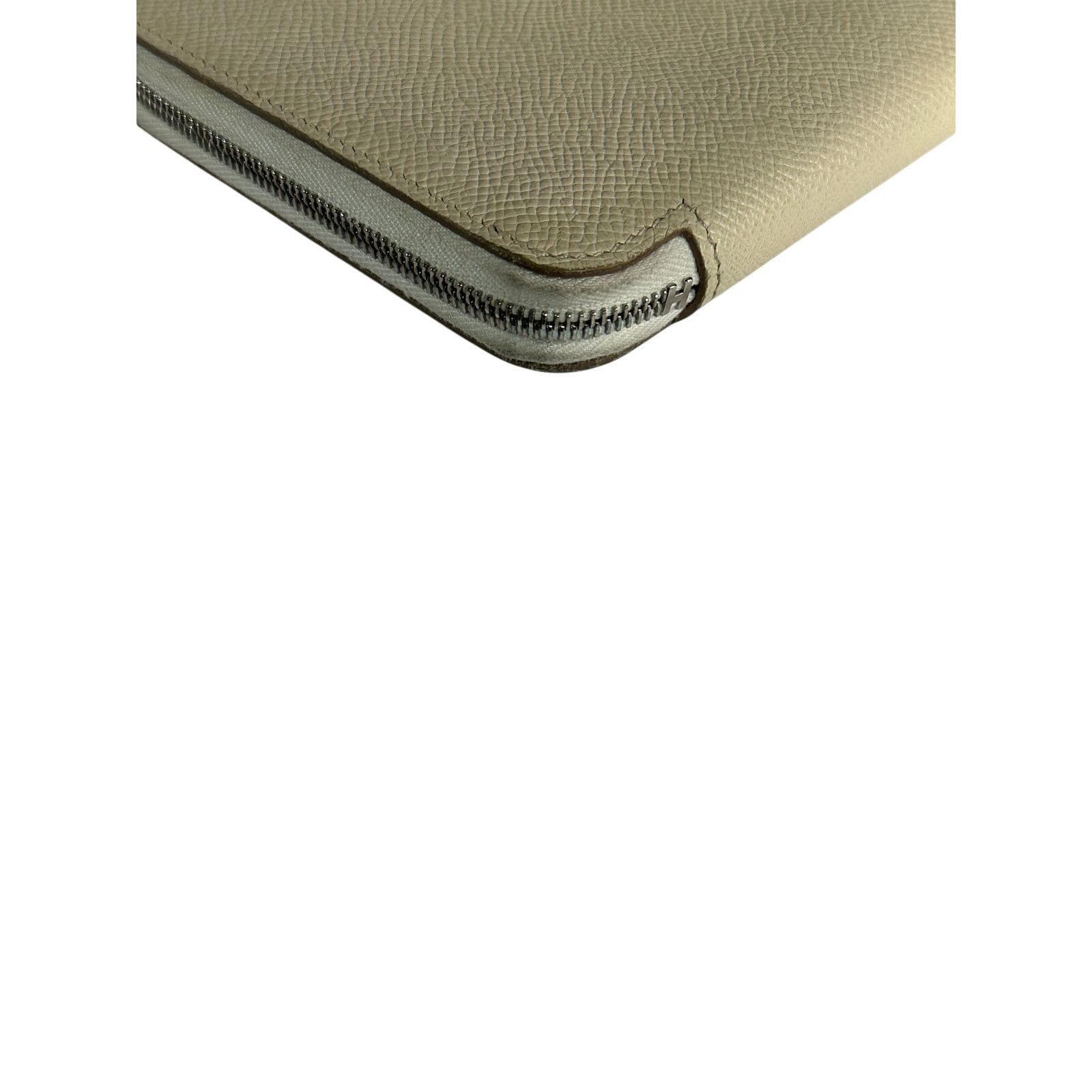 Hermes HERMES Silk'In Classique Long Wallet Off White Zip Around Size ONE SIZE - 7 Thumbnail