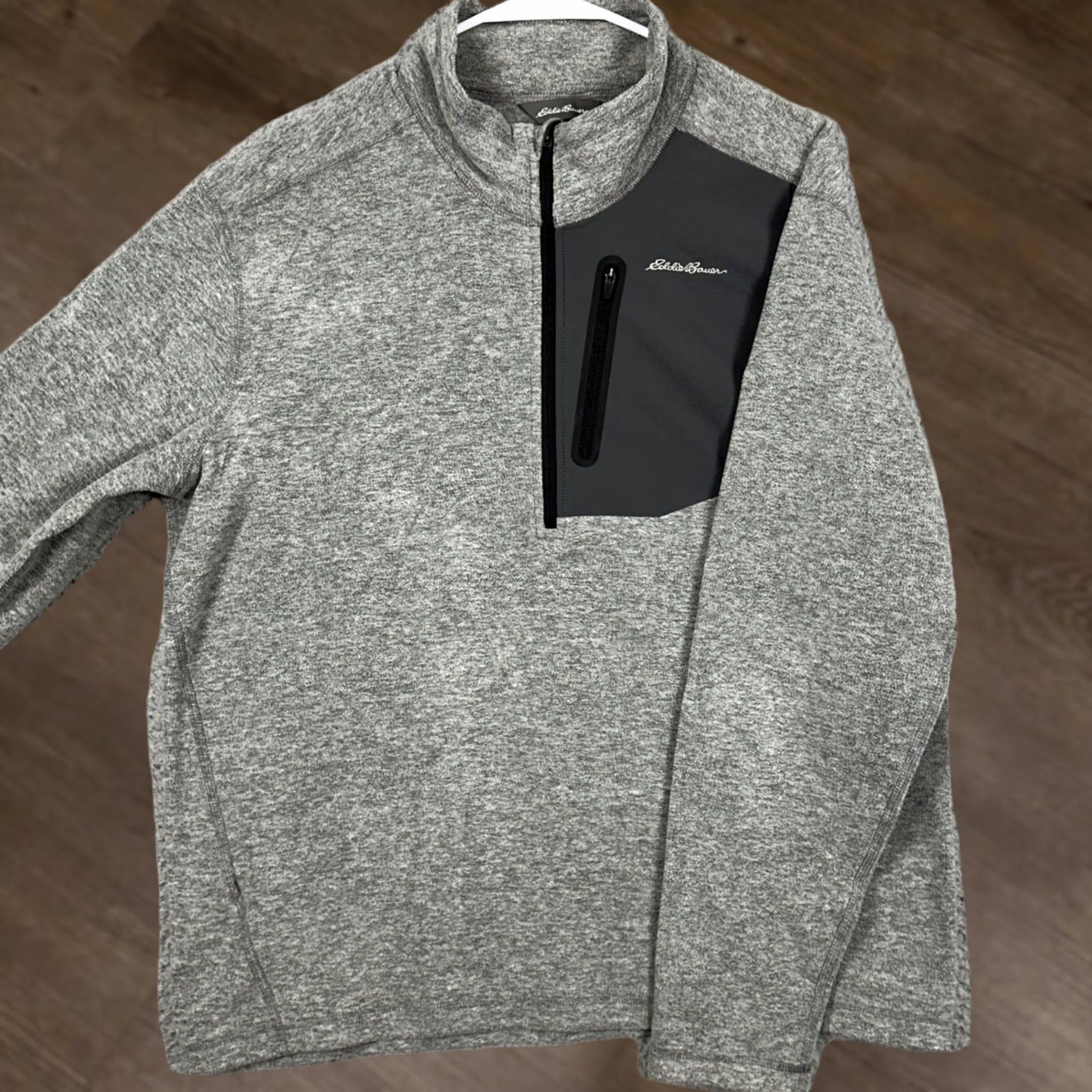 Eddie Bauer Eddie Bauer First Ascent Fleece Sweatshirt Men Large Gray Quarter Zip Pullover Size US L / EU 52-54 / 3 - 1 Thumbnail