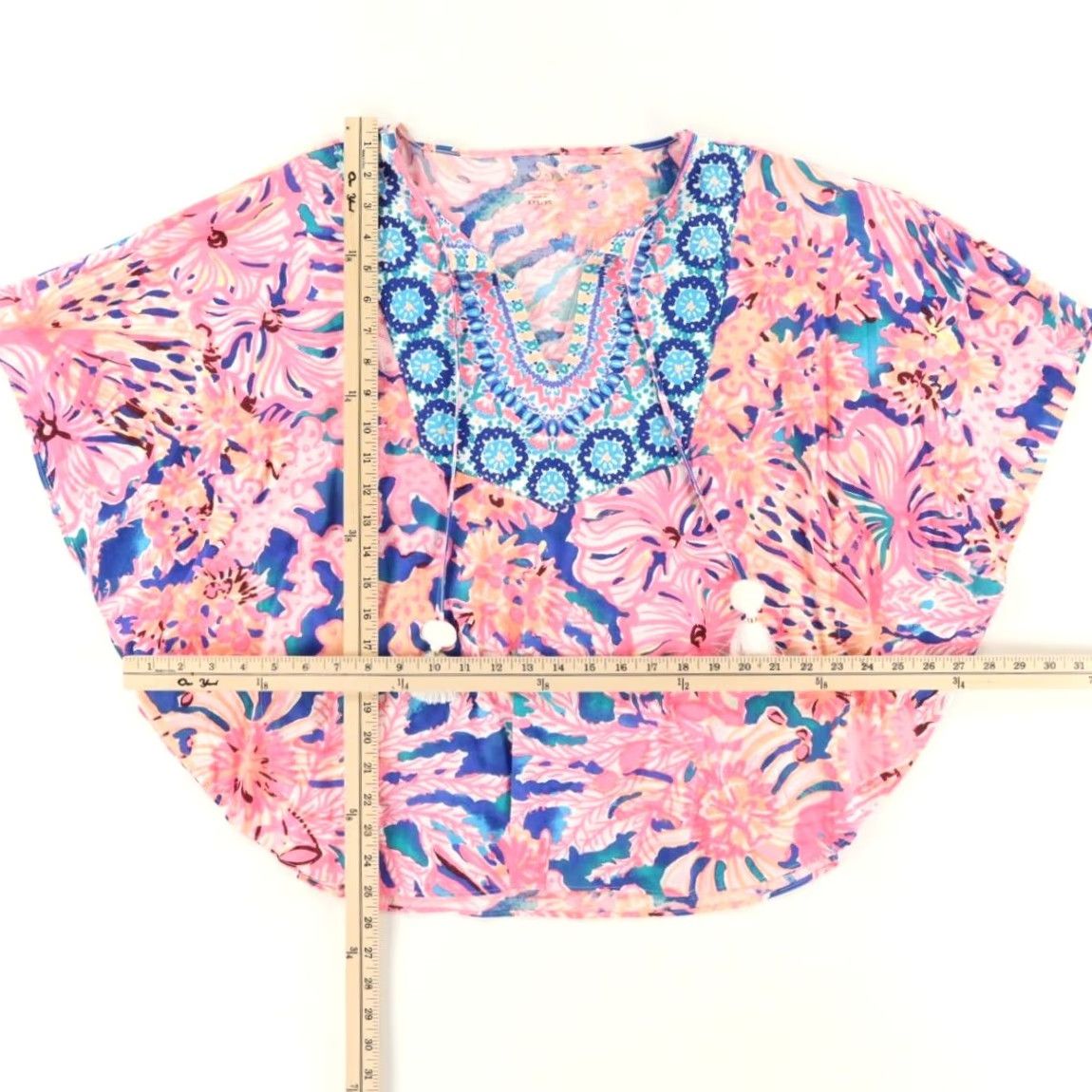 Lilly Pulitzer Lilly Pulitzer Britta Tunic Top Women's XXS Seadream All Over Print V-Neck Shirt Sleeveless Size XXS / US 00 / IT 34 - 3 Thumbnail