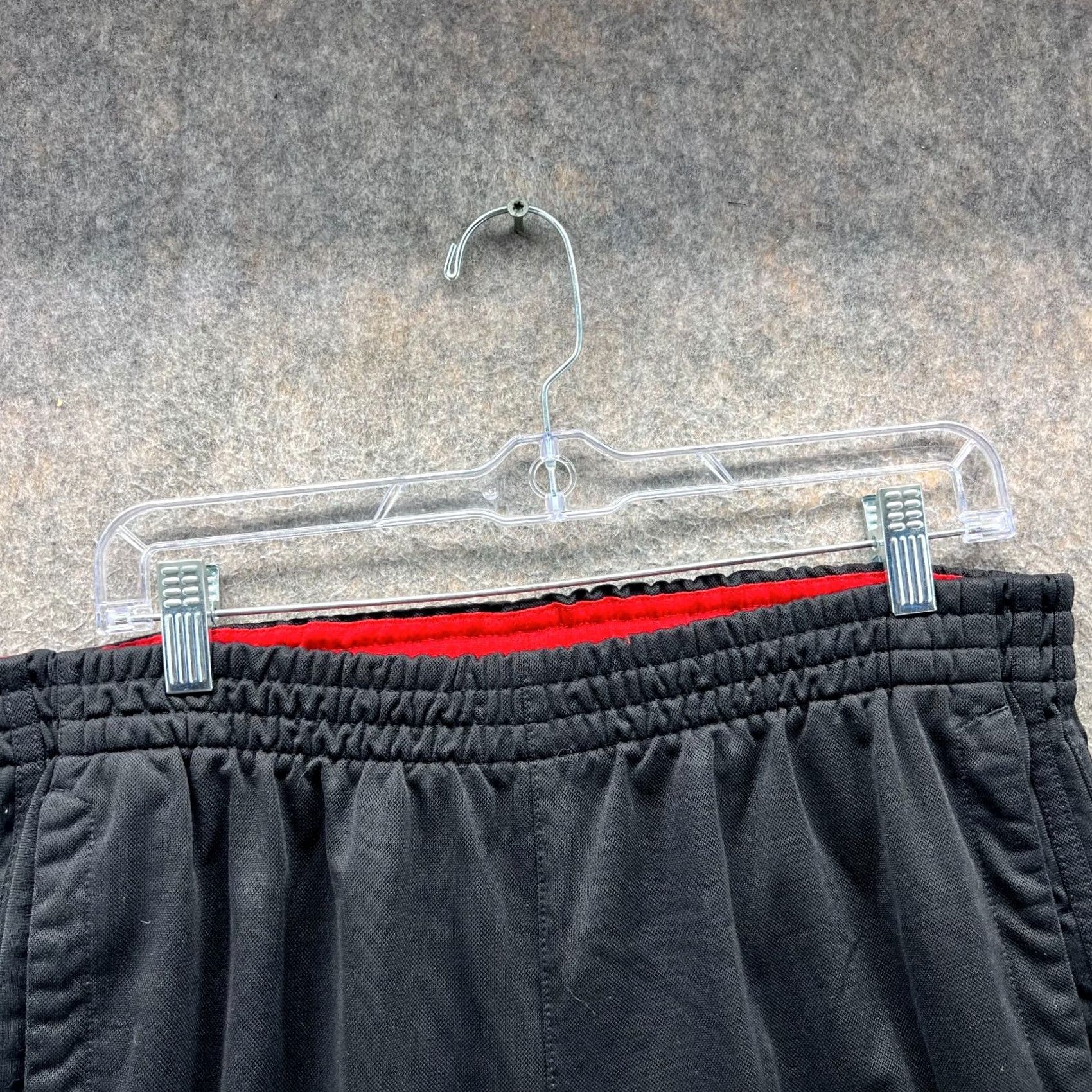 Adidas VINTAGE adidas Pants Mens Large Black Red Trefoil Zip Straight Sweatpants Y2K Size US 33 - 5 Thumbnail