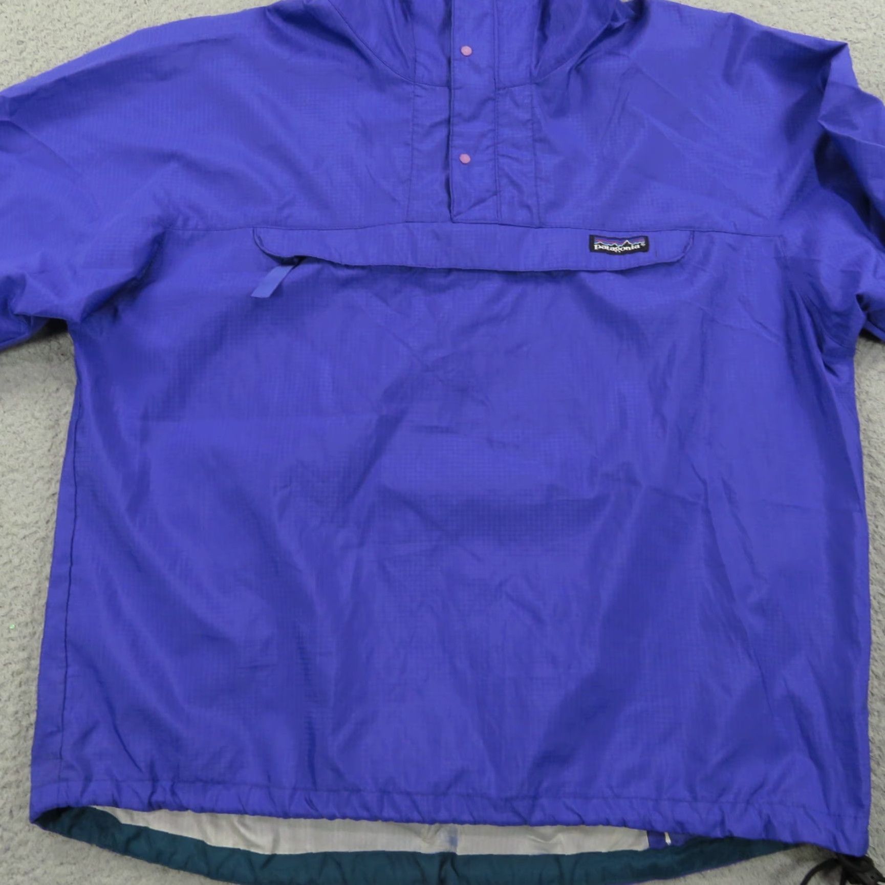 Patagonia VTG Patagonia Jacket Mens Medium Purple Anorak Wind Rain 90s Snap Kangaroo Pouch Size US M / EU 48-50 / 2 - 2 Thumbnail