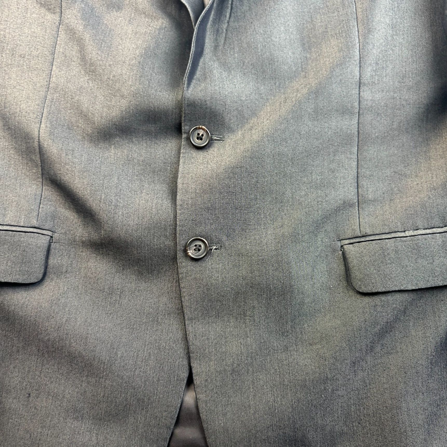 Ralph Lauren Ralph Lauren Blazer Mens 46R Gray 2 Button Sport Coat Size 46R - 4 Thumbnail