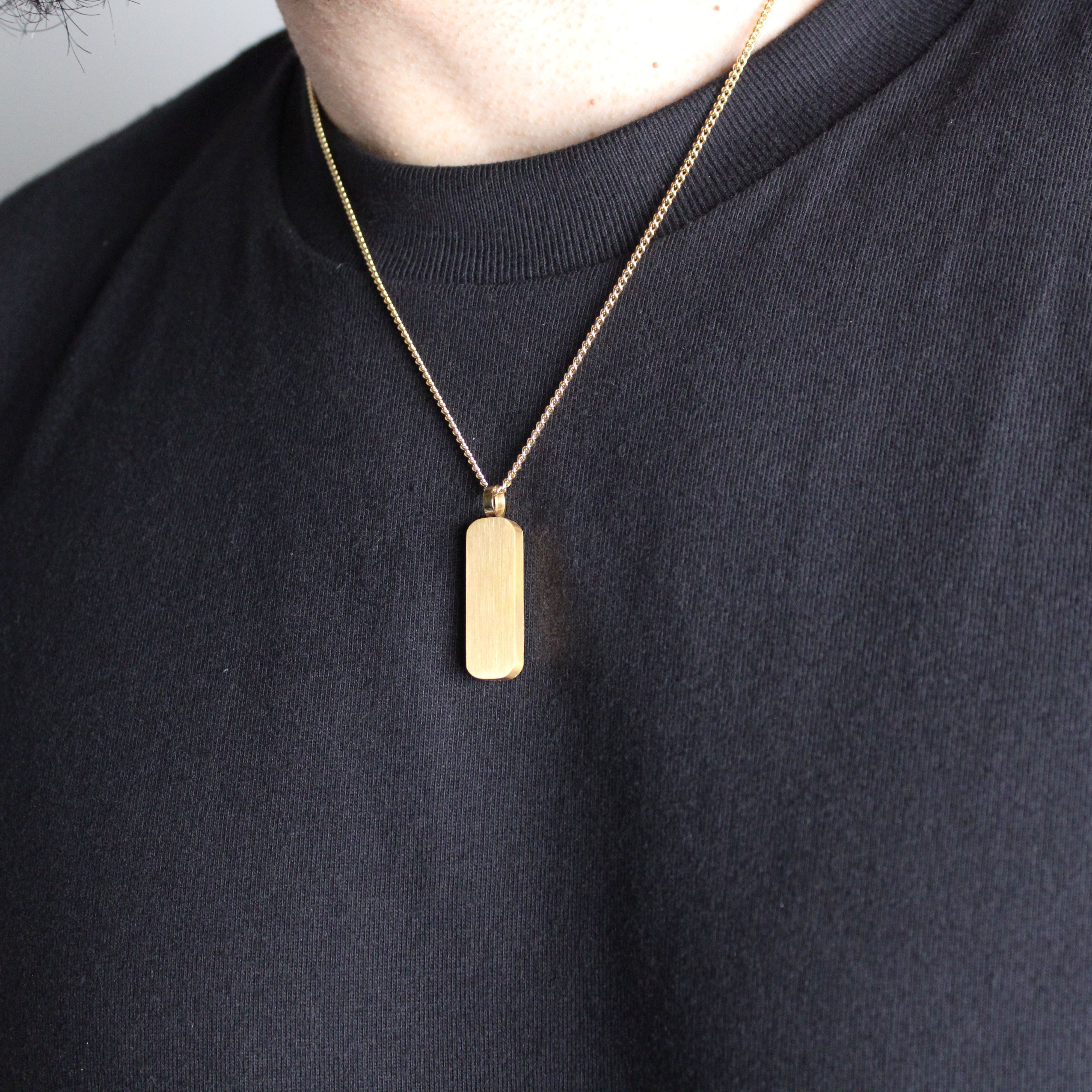 Jewelry Gold Bar Pendant Chain Necklace Size ONE SIZE - 3 Thumbnail