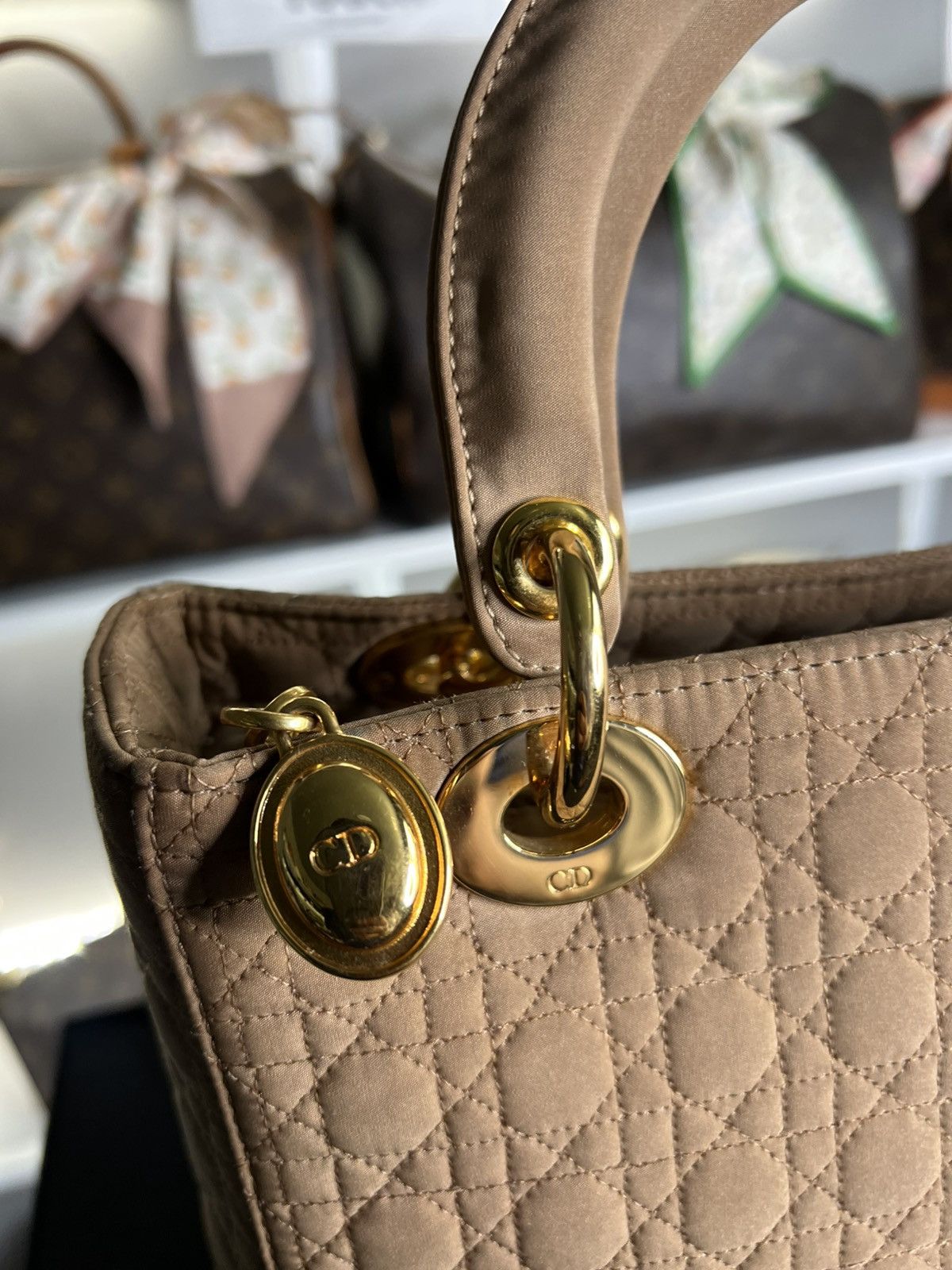 Christian Dior Monsieur Christian Dior Medium Cannage Lady Dior Bag Size ONE SIZE - 3 Thumbnail