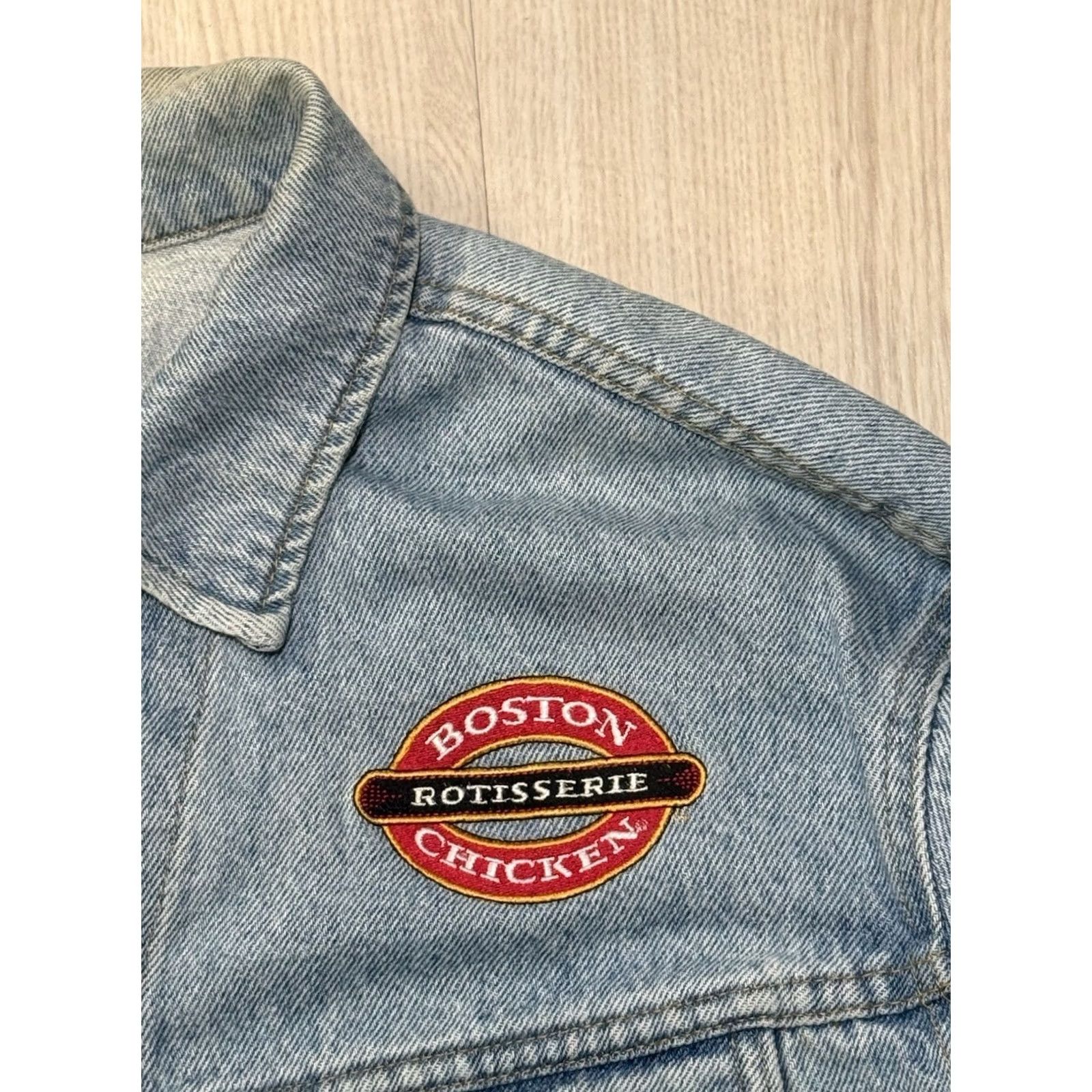 Lee VINTAGE Lee Riders Boston Chicken Denim Jacket XL Market Fast Food 80s Mens Blue Size US XL / EU 56 / 4 - 4 Thumbnail