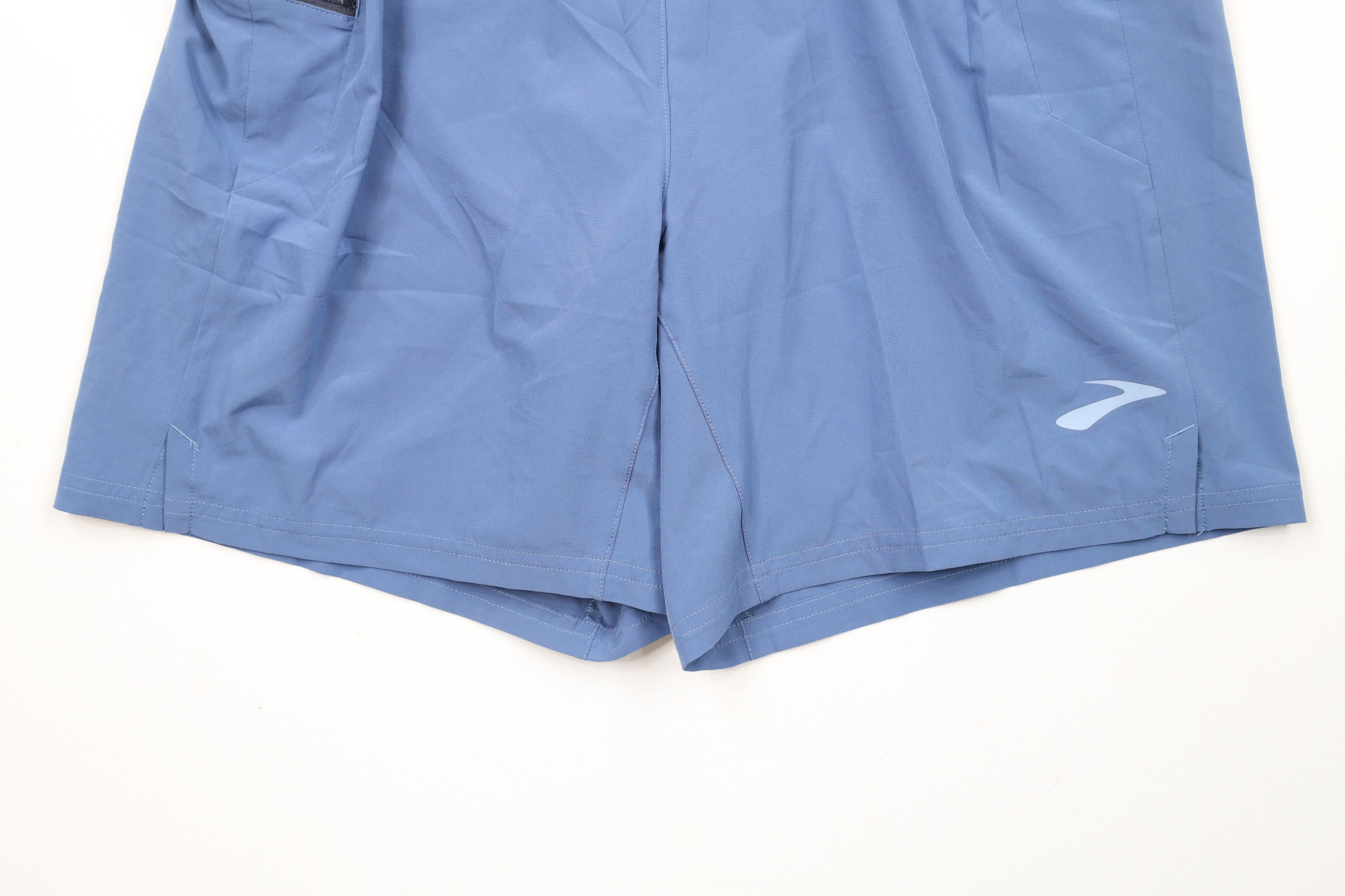 Brooks × Vintage Brooks Running 2 In 1 Lined Running Jogging Shorts Blue 7" Size US 32 / EU 48 - 4 Thumbnail