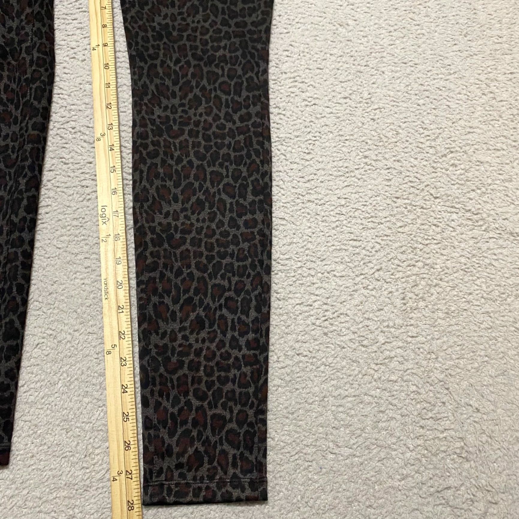 Vintage Liverpool Jeans Pants Womens 2 Brown Cheetah Print Jegging Skinny Mid Rise Ankle 28in Inseam Womens Size 26" / US 2 / IT 38 - 3 Thumbnail