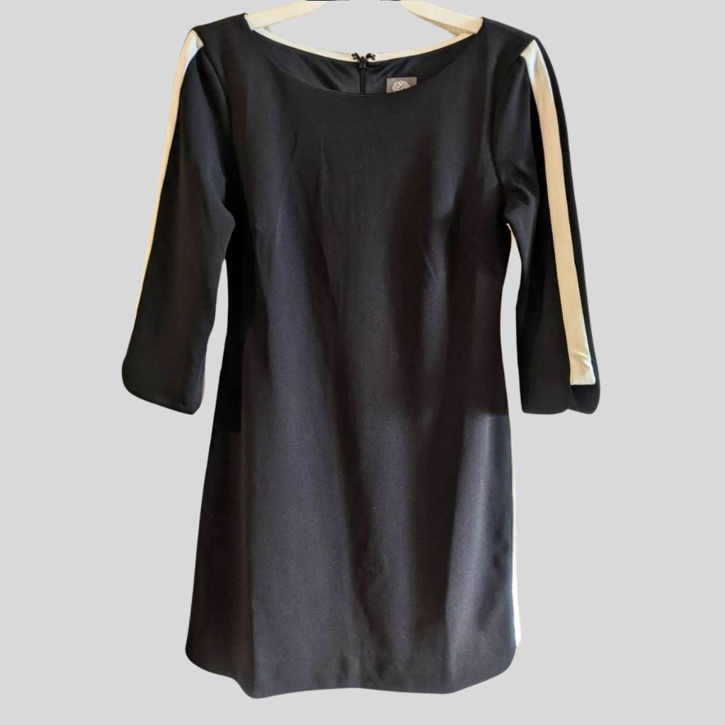 Vince Camuto Vince Camuto Black White Colorblock Sheath Dress Size 10 3/4 Size L / US 10 / IT 46 - 1 Thumbnail