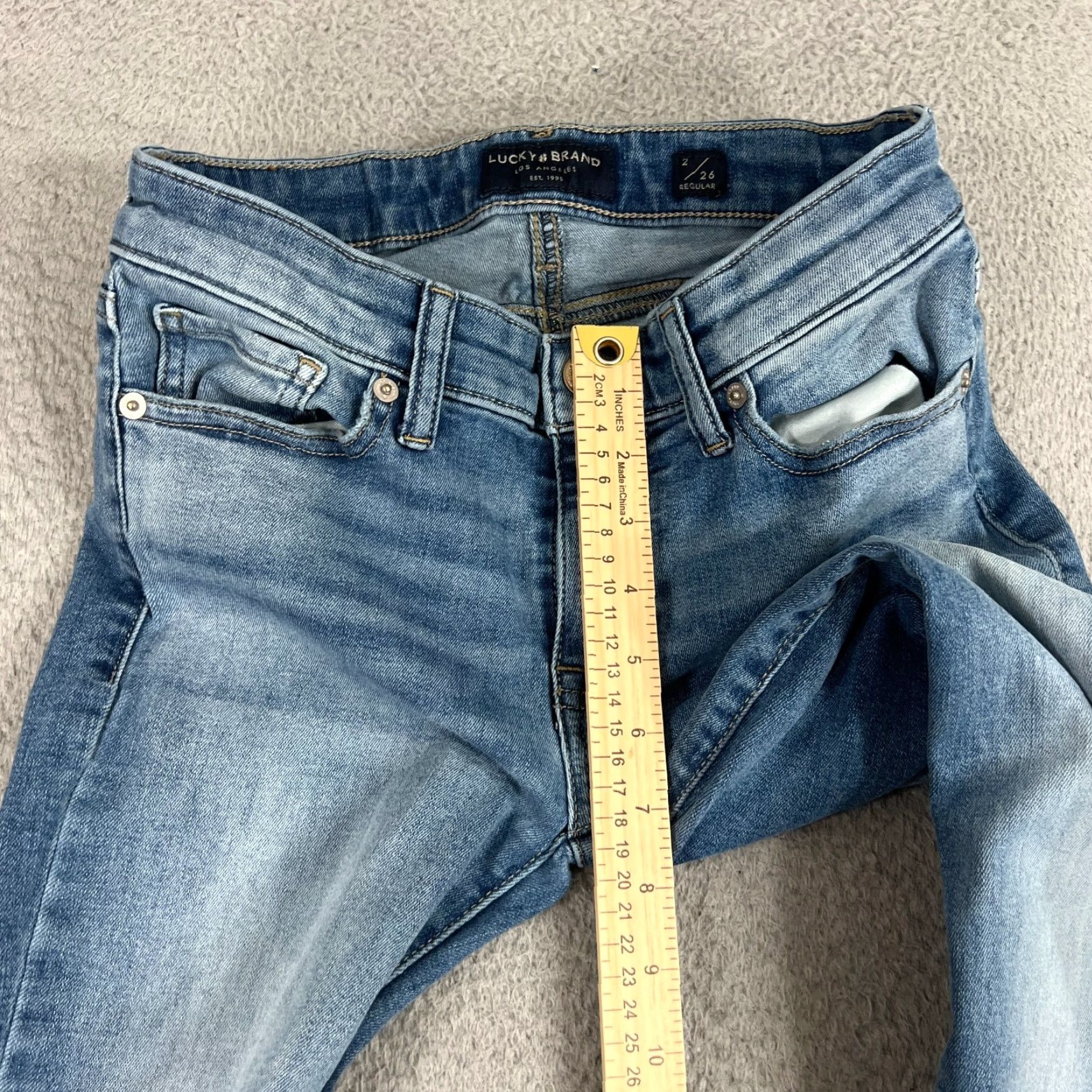 Lucky Brand Lucky Brand Jeans Women's 2/26 Blue Denim Regular Fit Low Rise Skinny Stella Size 30" / US 8 / IT 44 - 4 Thumbnail