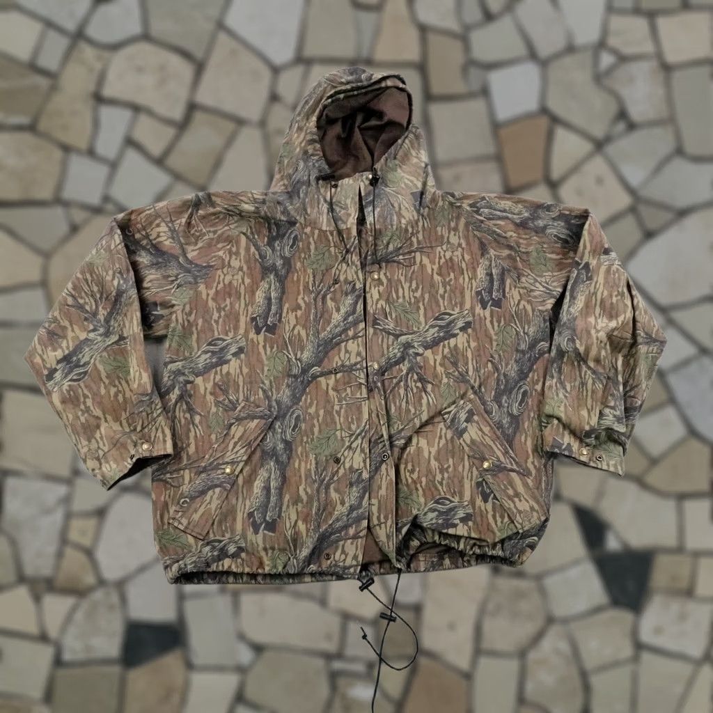 Vintage VINTAGE Cabelas Jacket Mens Large Brown Camo Dry Plus Mossy Oak Hunting Coat Size US L / EU 52-54 / 3 - 1 Thumbnail