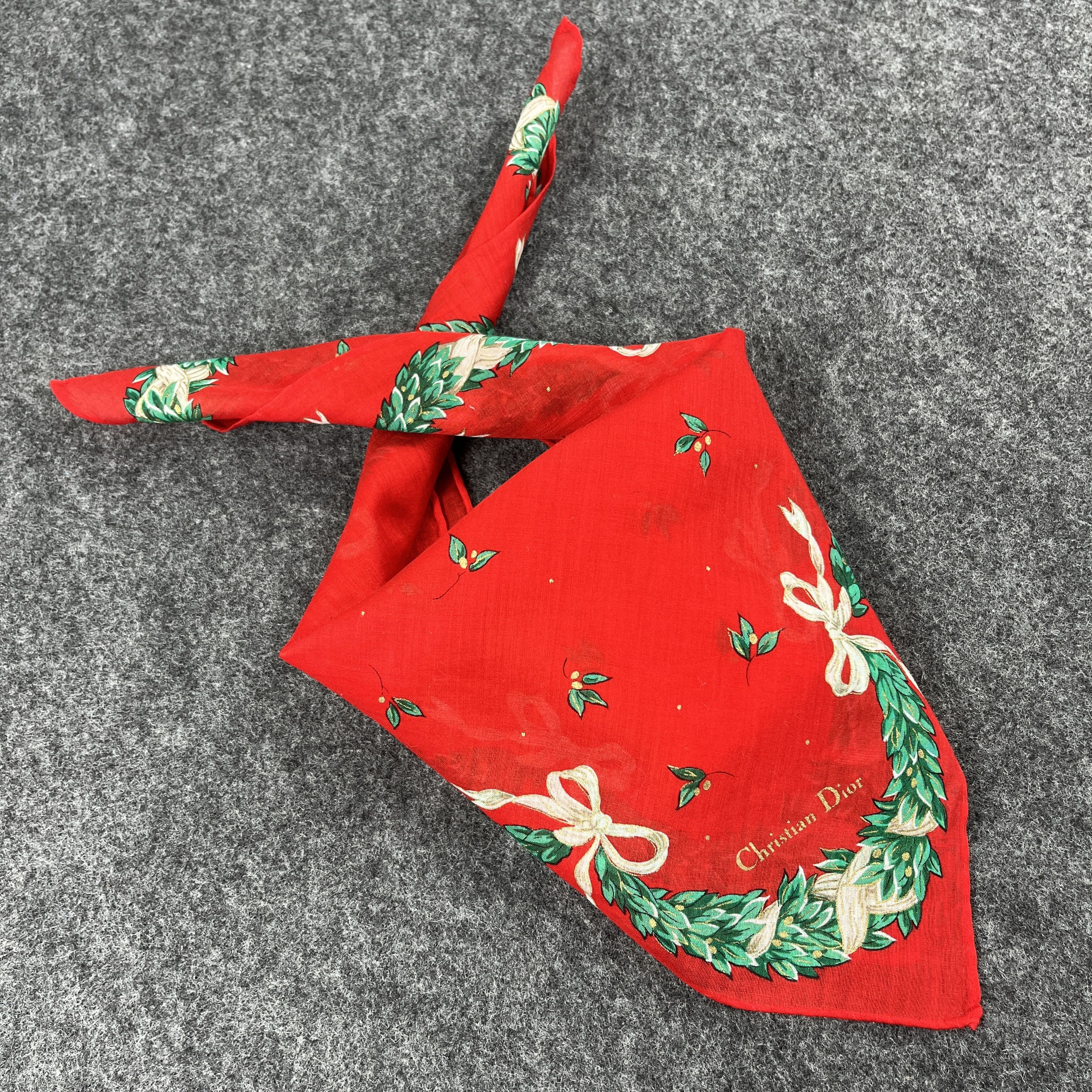 Vintage Christian Dior Handkerchief / Bandana / Neckerchief B167 Size ONE SIZE - 11 Thumbnail