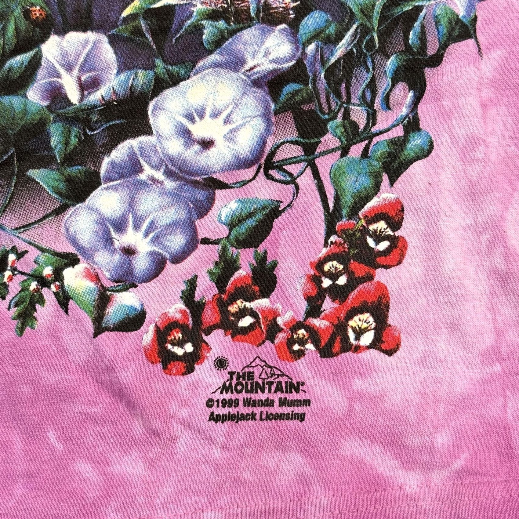 The Mountain VINTAGE The Mountain Shirt Mens Medium Purple Tie Dye Hummingbird Floral USA 90s Size US M / EU 48-50 / 2 - 2 Thumbnail