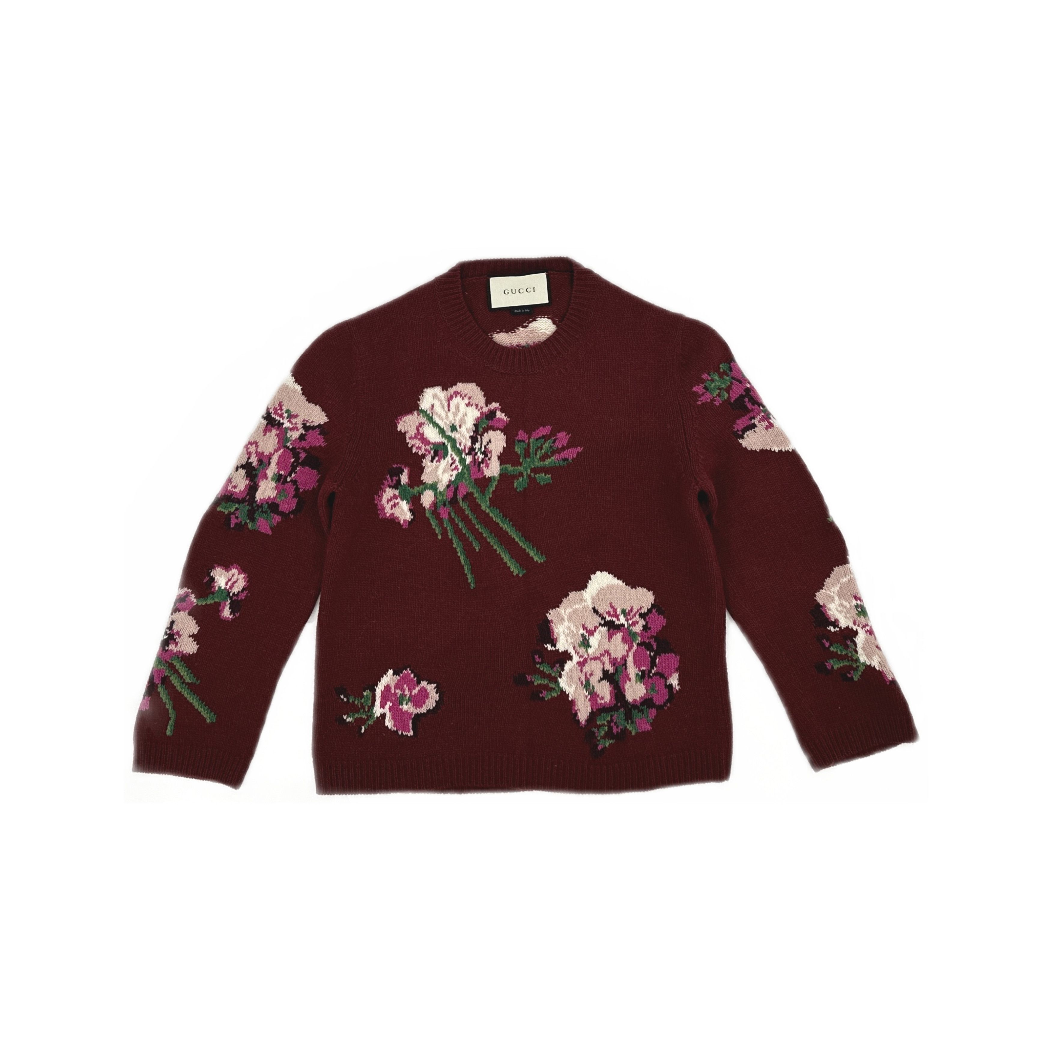 Gucci Gucci Floral Knit Crewneck Sweater Size M Size US M / EU 48-50 / 2 - 1 Thumbnail