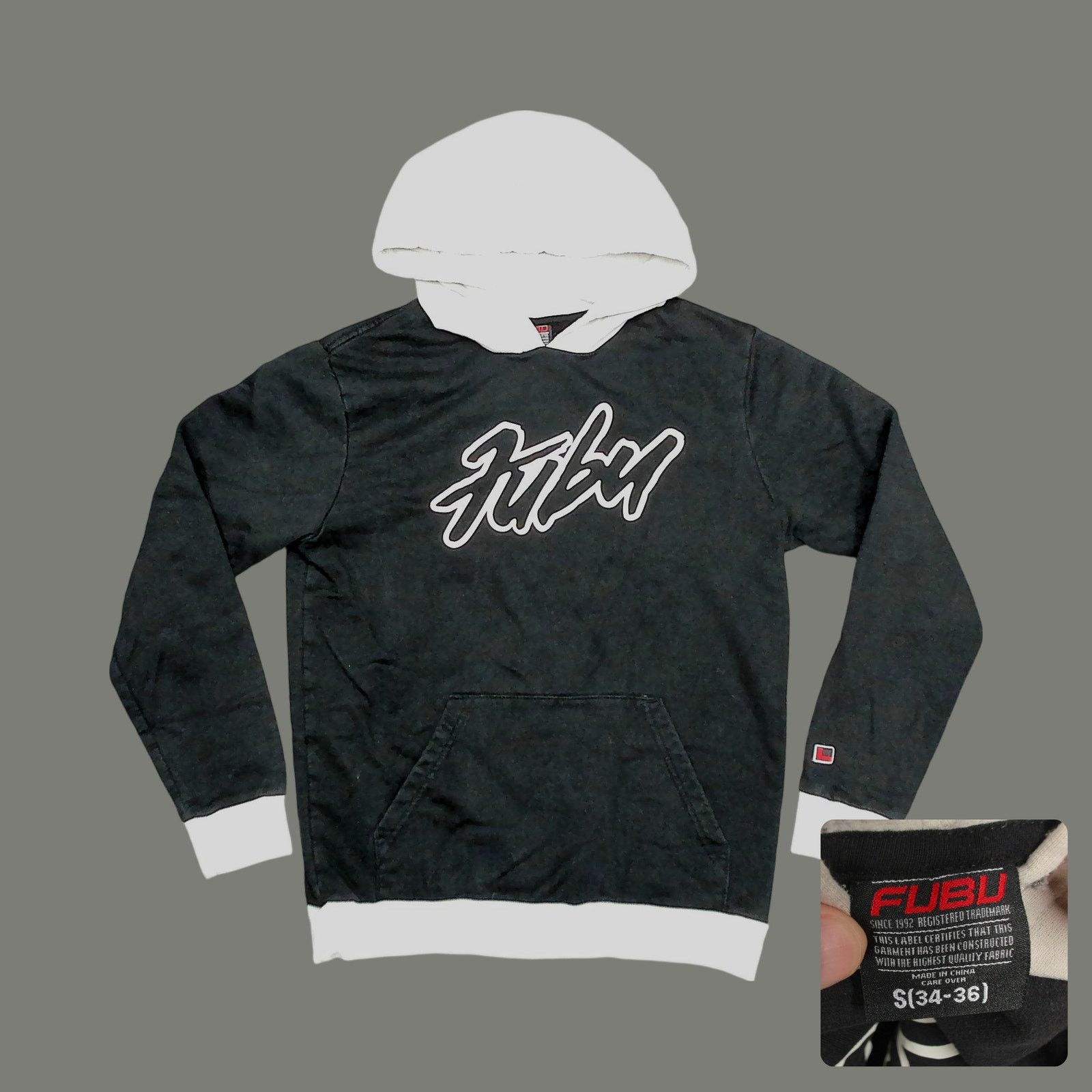 Fubu Fubu Archival Y2K Script Logo Colorblock Hoodie Size US S / EU 44-46 / 1 - 1 Thumbnail