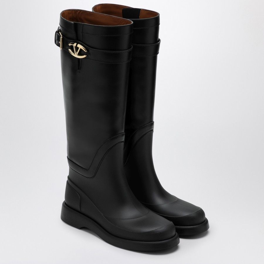 Valentino o1d2blof1024 V Logo Boots in Black Size US 9 / IT 39 - 2 Thumbnail