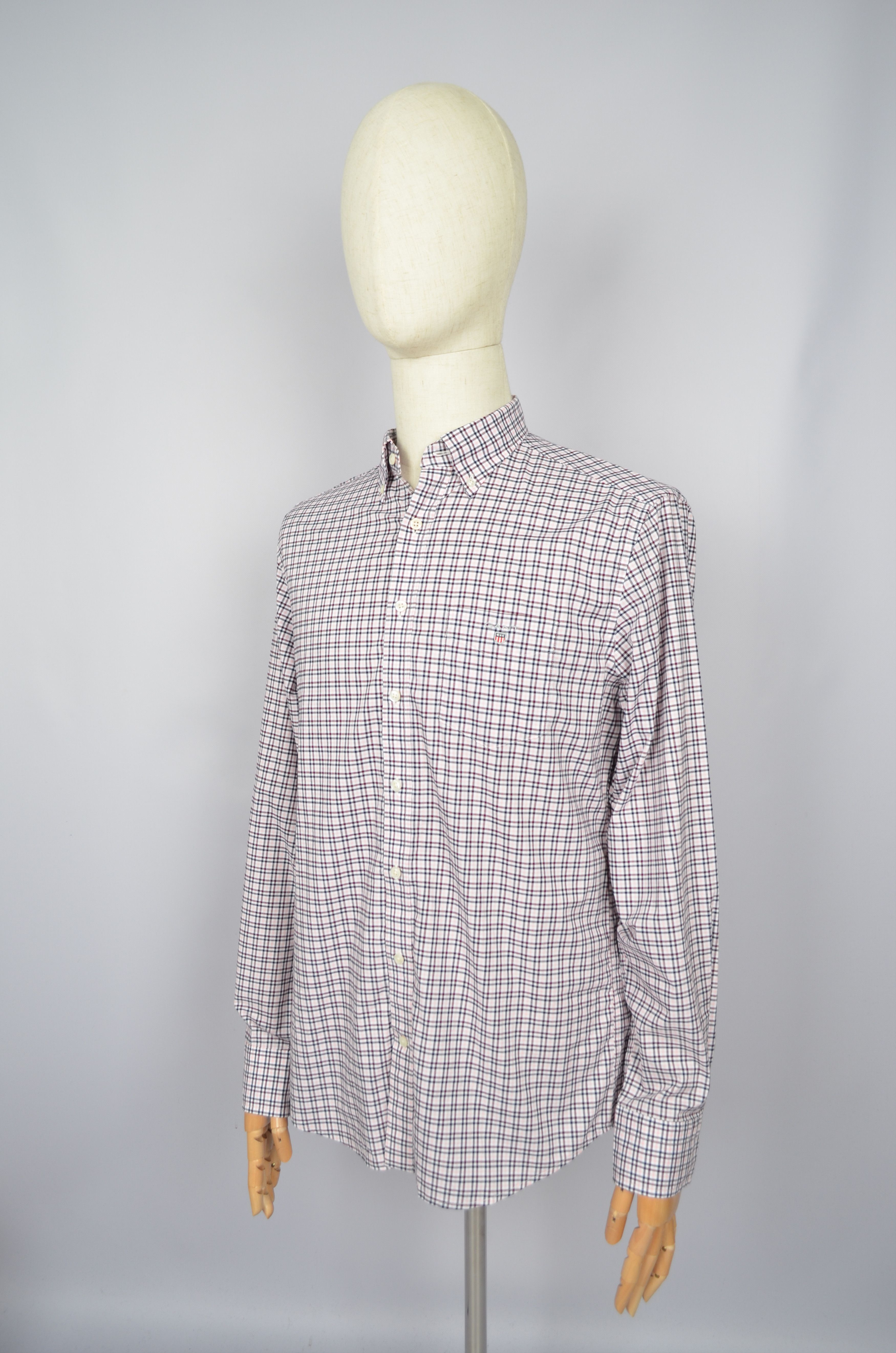 Designer × Gant GANT White Pink Check Shirt Gingham Regular Size M Size US M / EU 48-50 / 2 - 8 Thumbnail