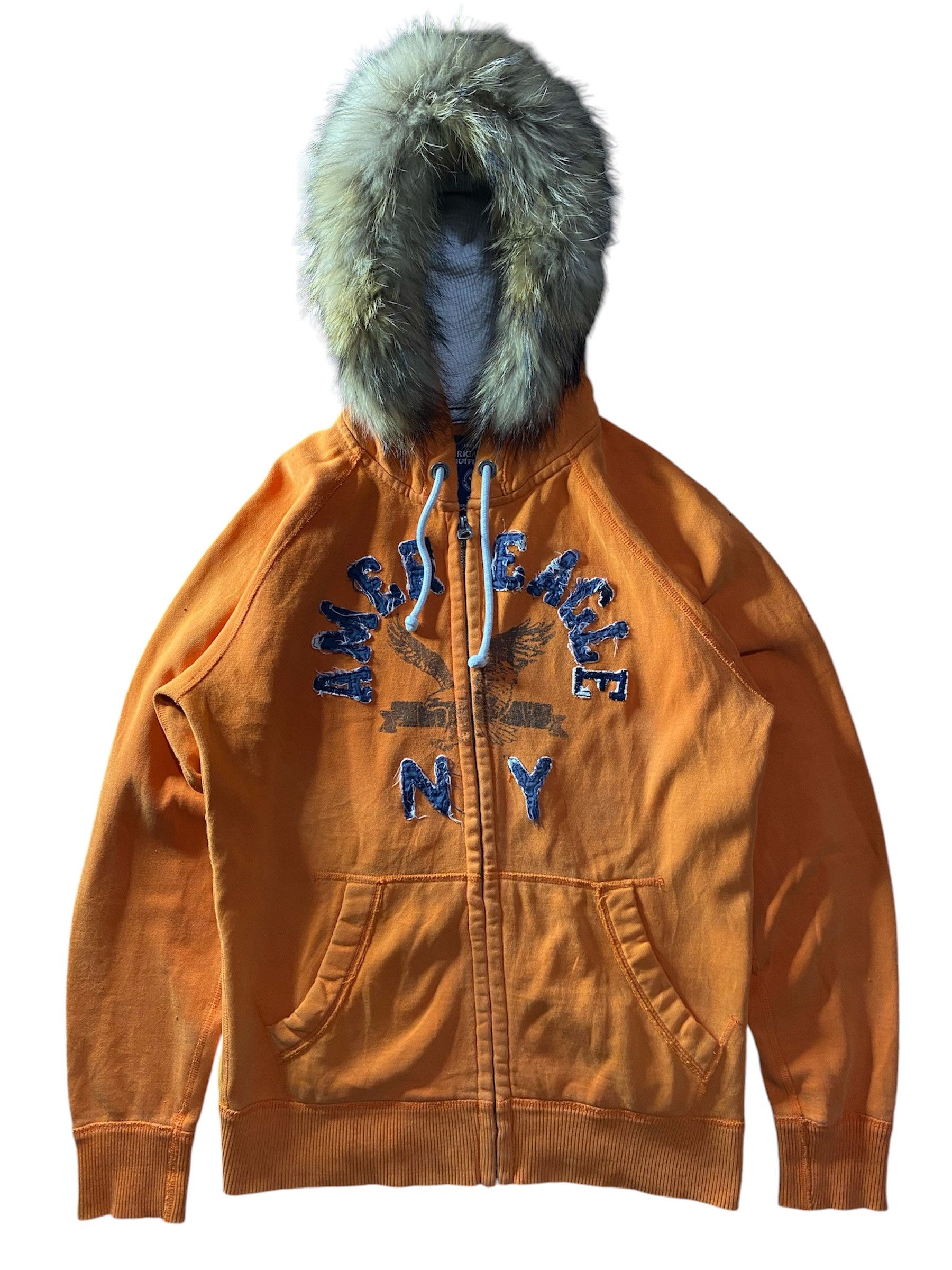 If Six Was Nine × Japanese Brand × PPFM Japanese american eagle faux fur distressed hoodie Size US S / EU 44-46 / 1 - 1 Thumbnail