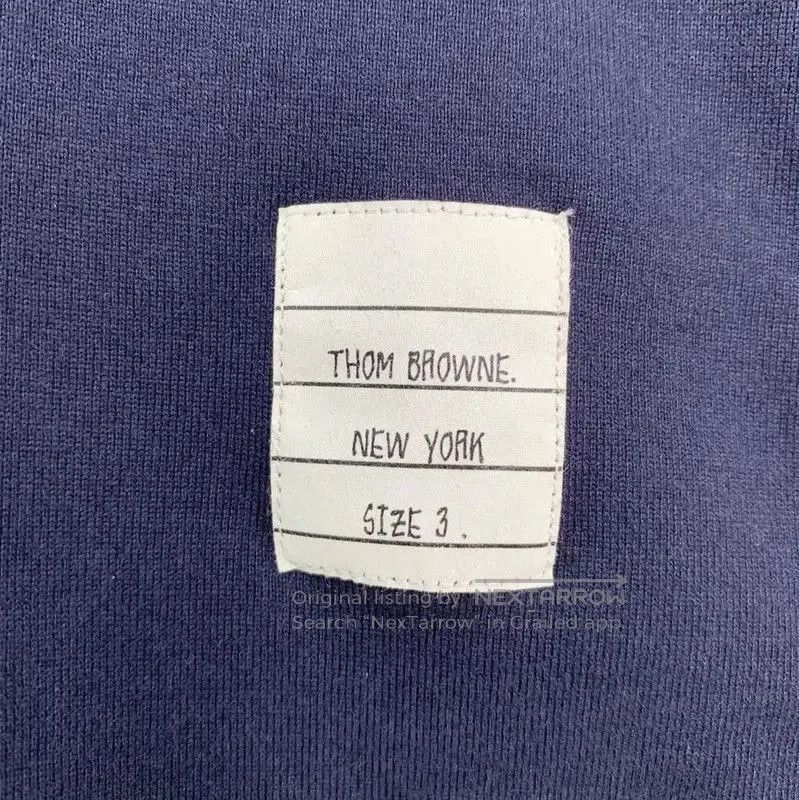 Thom Browne Thom Browne Navy Cotton Men's T-shirt . Size US L / EU 52-54 / 3 - 6 Thumbnail