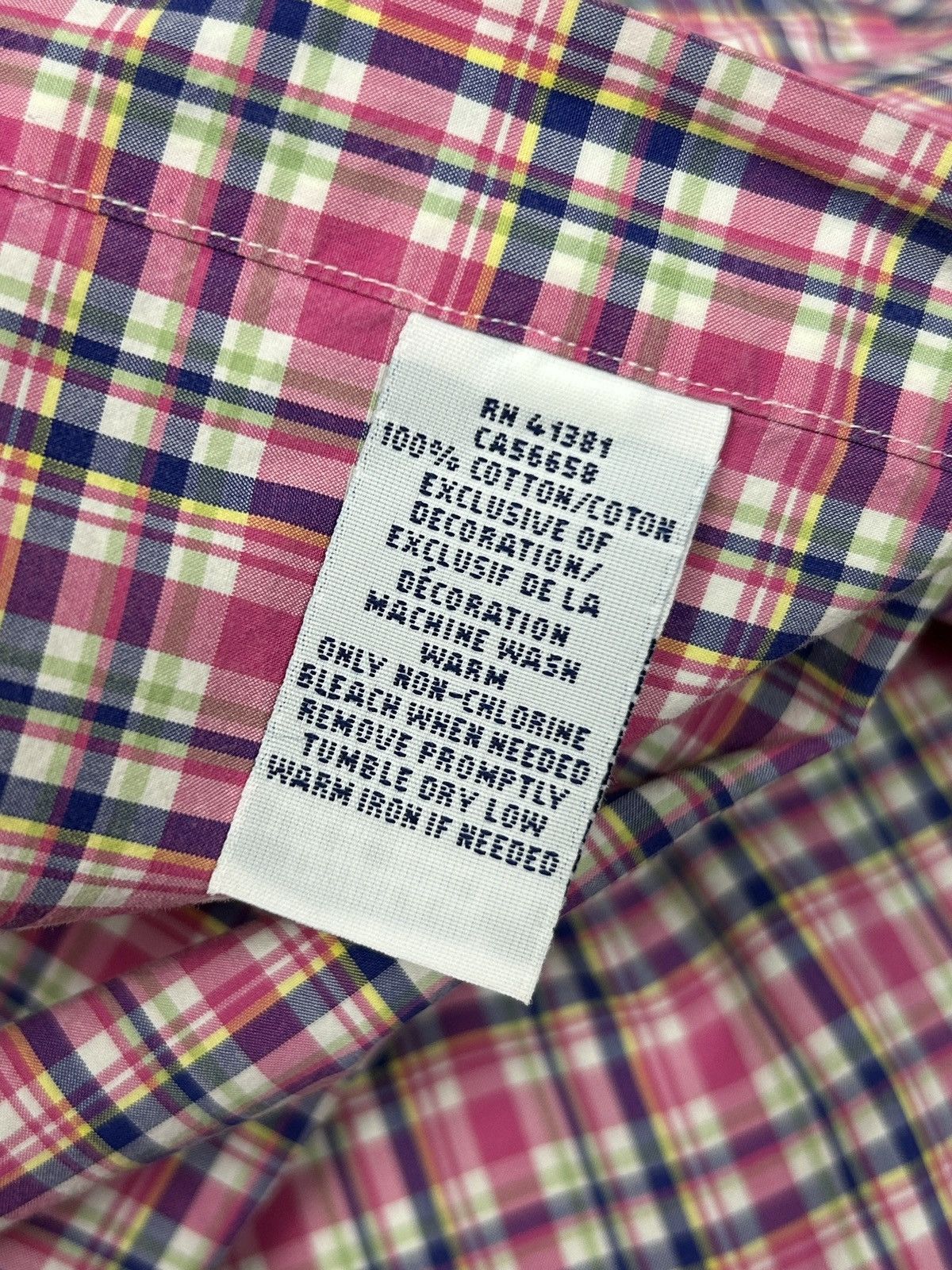 Polo Ralph Lauren Polo Ralph Lauren Check Pink Multicoloured S/S Shirt Size US L / EU 52-54 / 3 - 9 Thumbnail