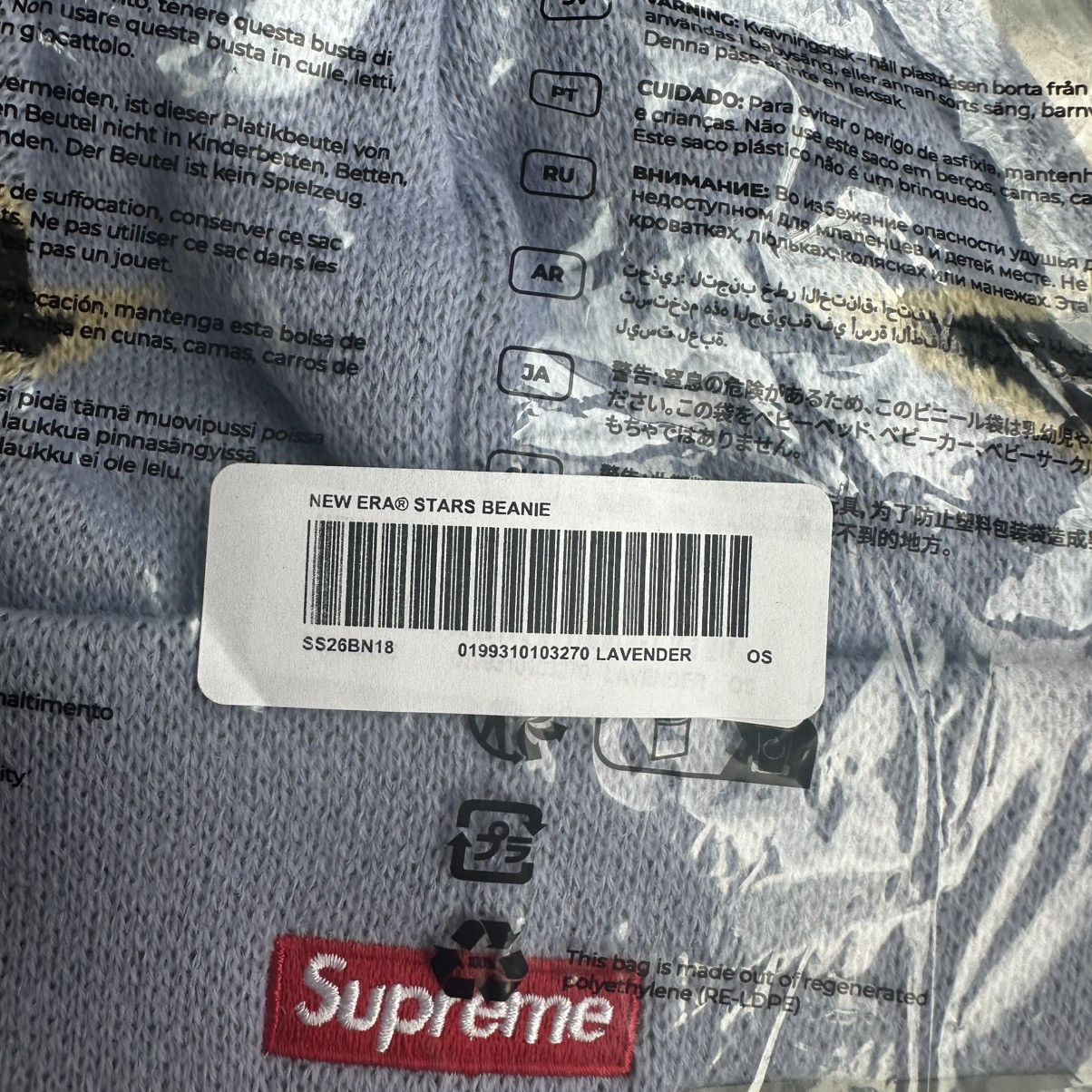 Supreme Supreme New Era Stars Beanie Lavender Size ONE SIZE - 3 Thumbnail