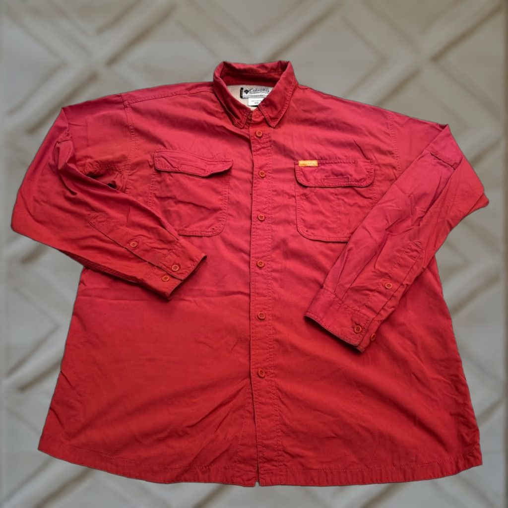 Vintage VINTAGE Columbia Omni Dry GRT Button Down Shirt Mens Large Red Casual Outdoor Size US L / EU 52-54 / 3 - 1 Thumbnail