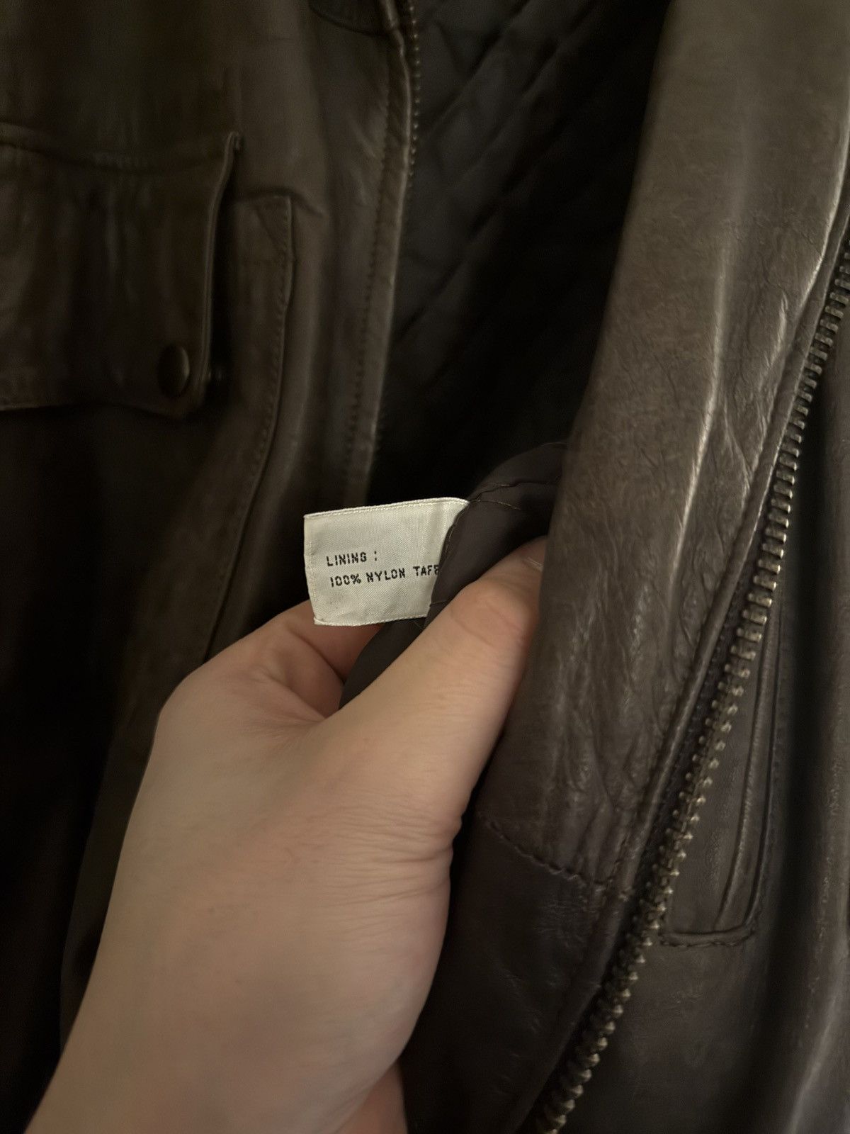 Vintage Vintage Brown Leather Toyota Flight Jacket Size US L / EU 52-54 / 3 - 14 Thumbnail