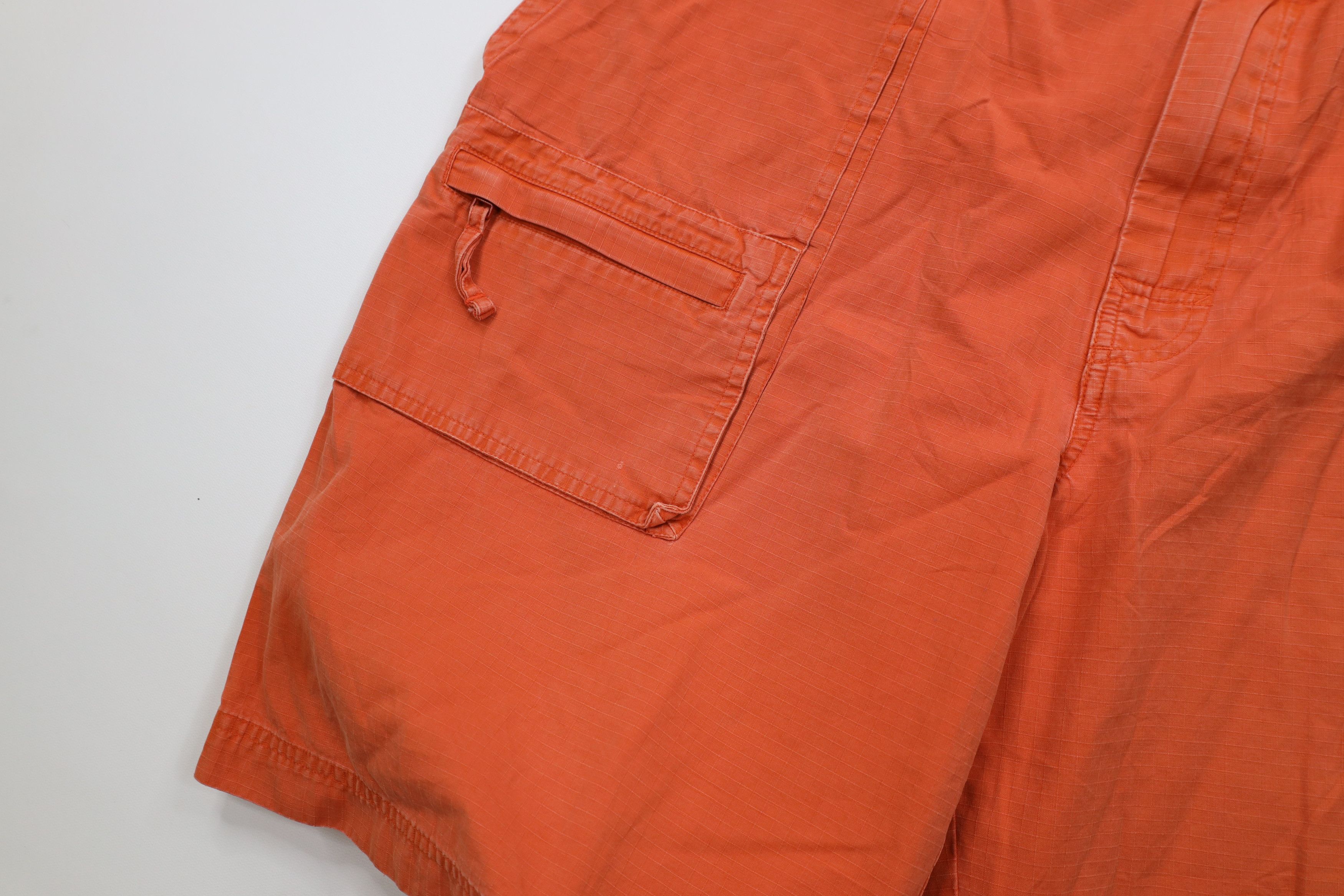 Gap Vintage Y2K 2000 Gap Ripstop Cargo Shorts Orange Cotton Size US 36 / EU 52 - 5 Thumbnail