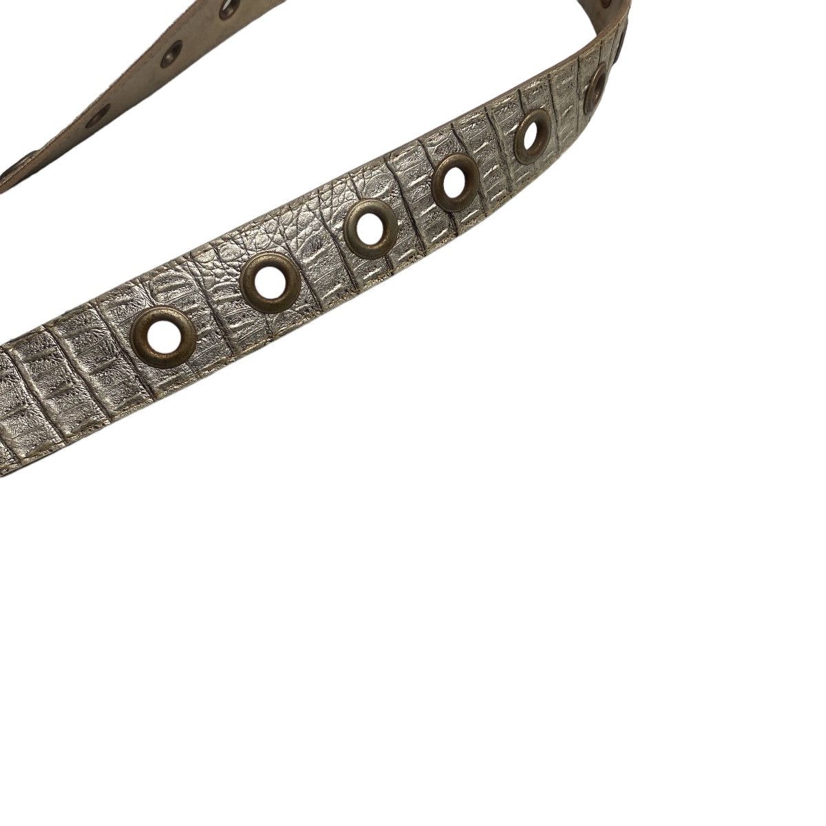 If Six Was Nine Belt Silver Snakeskin Pattern Ring Size ONE SIZE - 4 Thumbnail