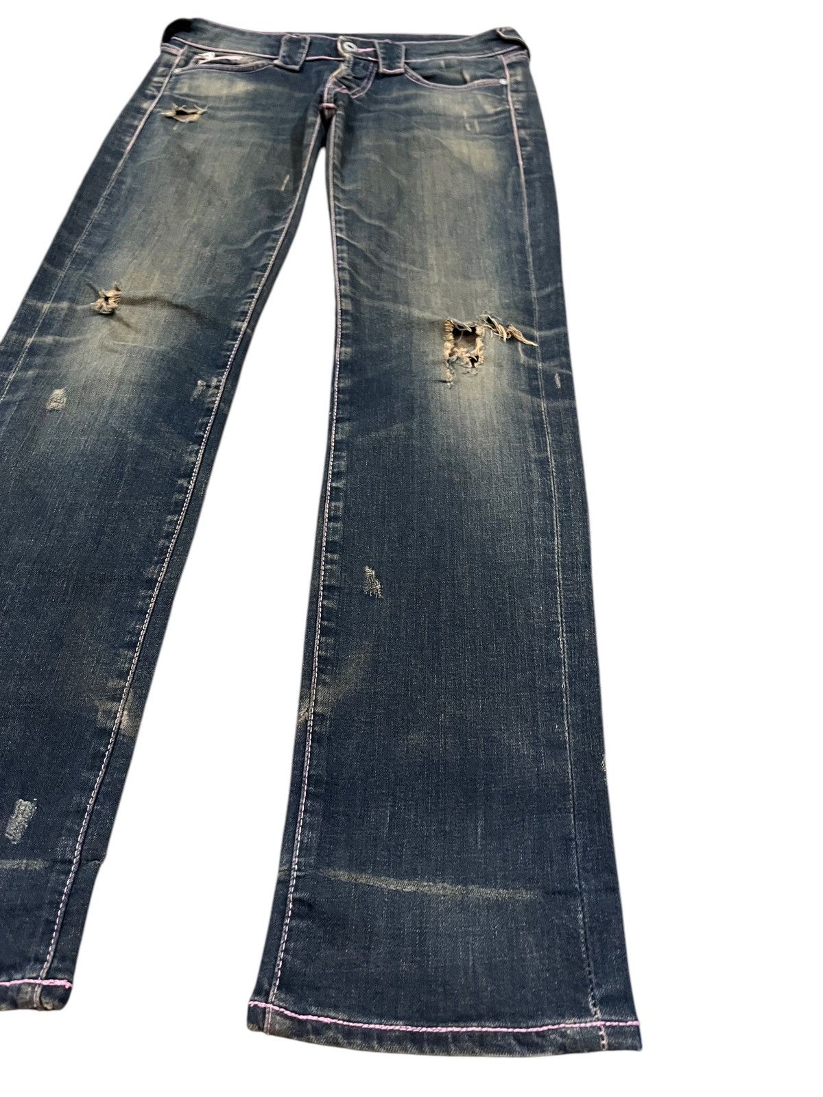 Evisu × Vintage Vintage Evisu EU.ED Distressed Mudwash Denim Size US 31 - 3 Thumbnail