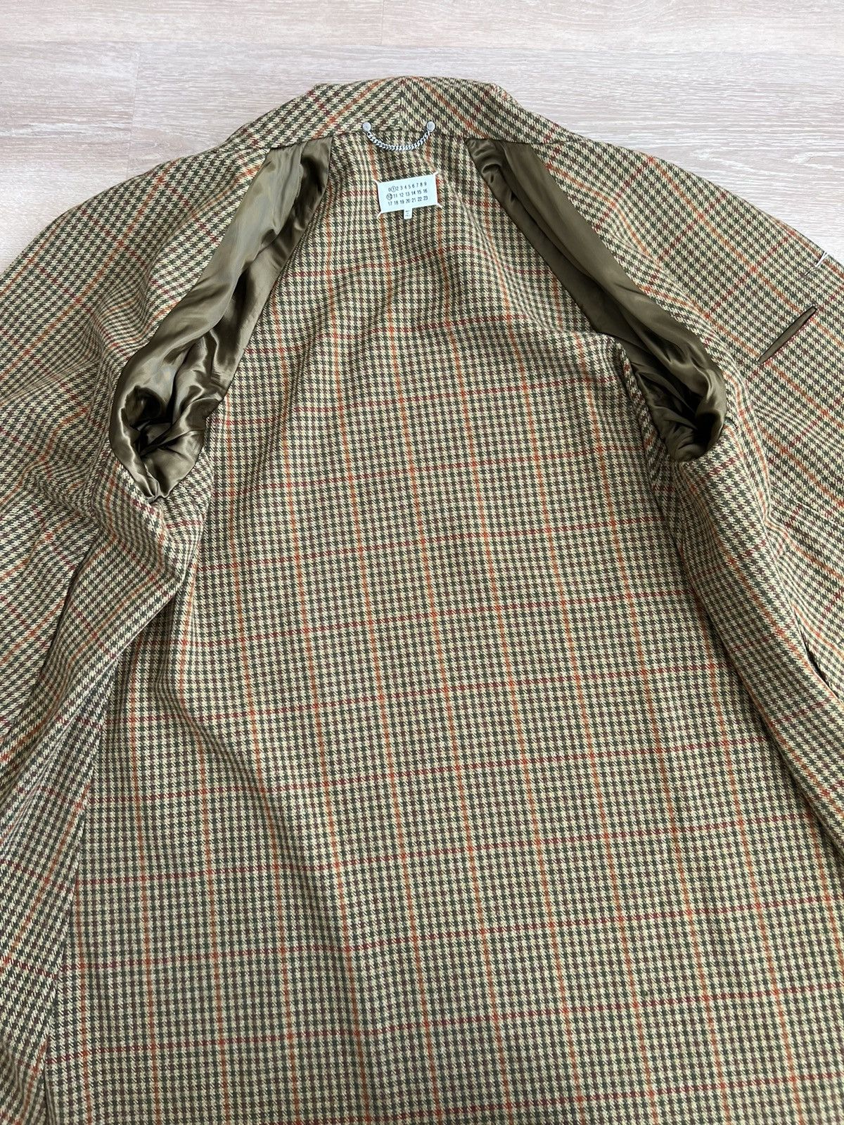 Maison Margiela $4.5k+ FW22 Lines 1 & 10 checked greatcoat, IT50 (oversized) Size US M / EU 48-50 / 2 - 7 Thumbnail