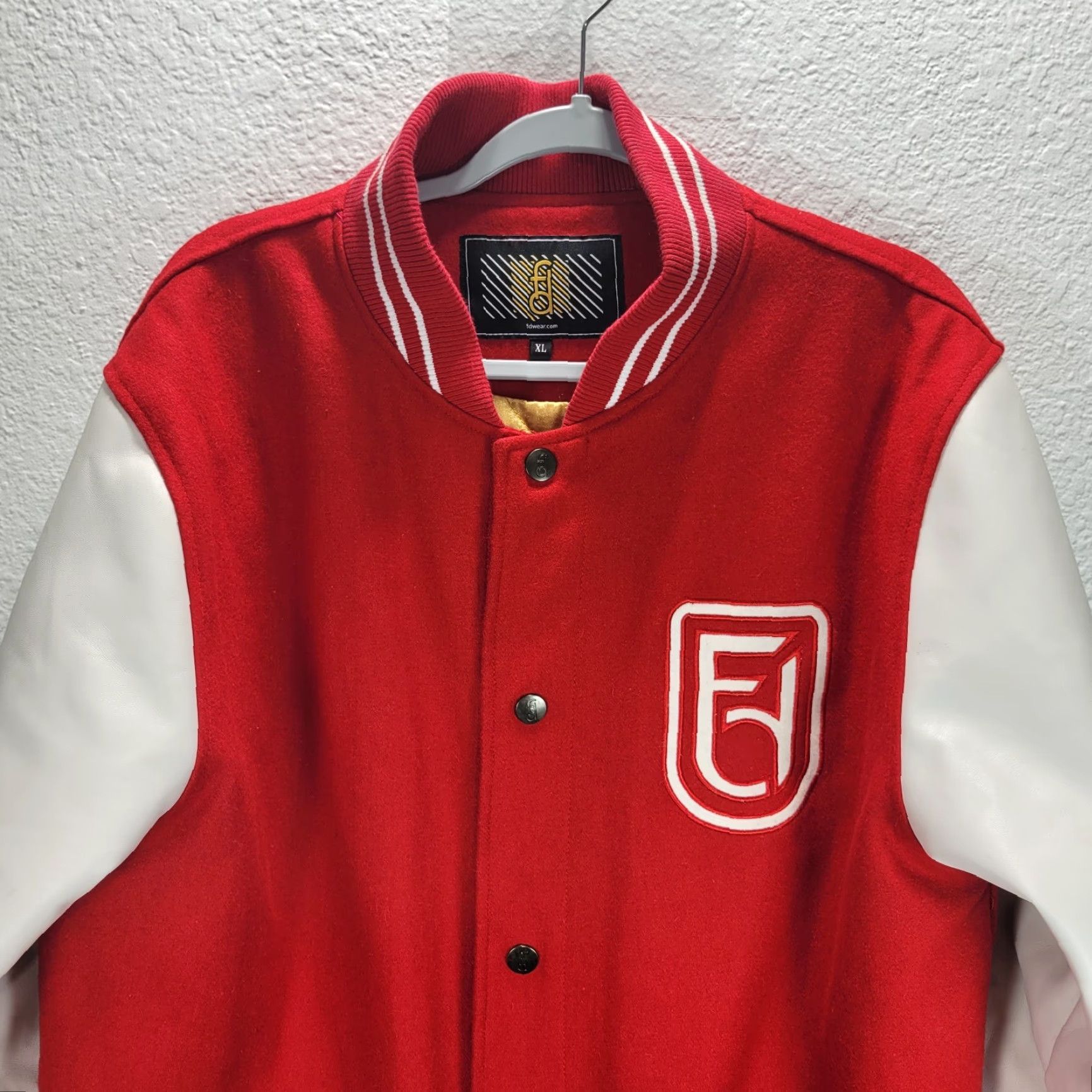 Vintage FDGear Ballers Club Varsity Competition Prize Winner Jacket Streetwear Red XL Mens Slim? Size US XL / EU 56 / 4 - 4 Thumbnail