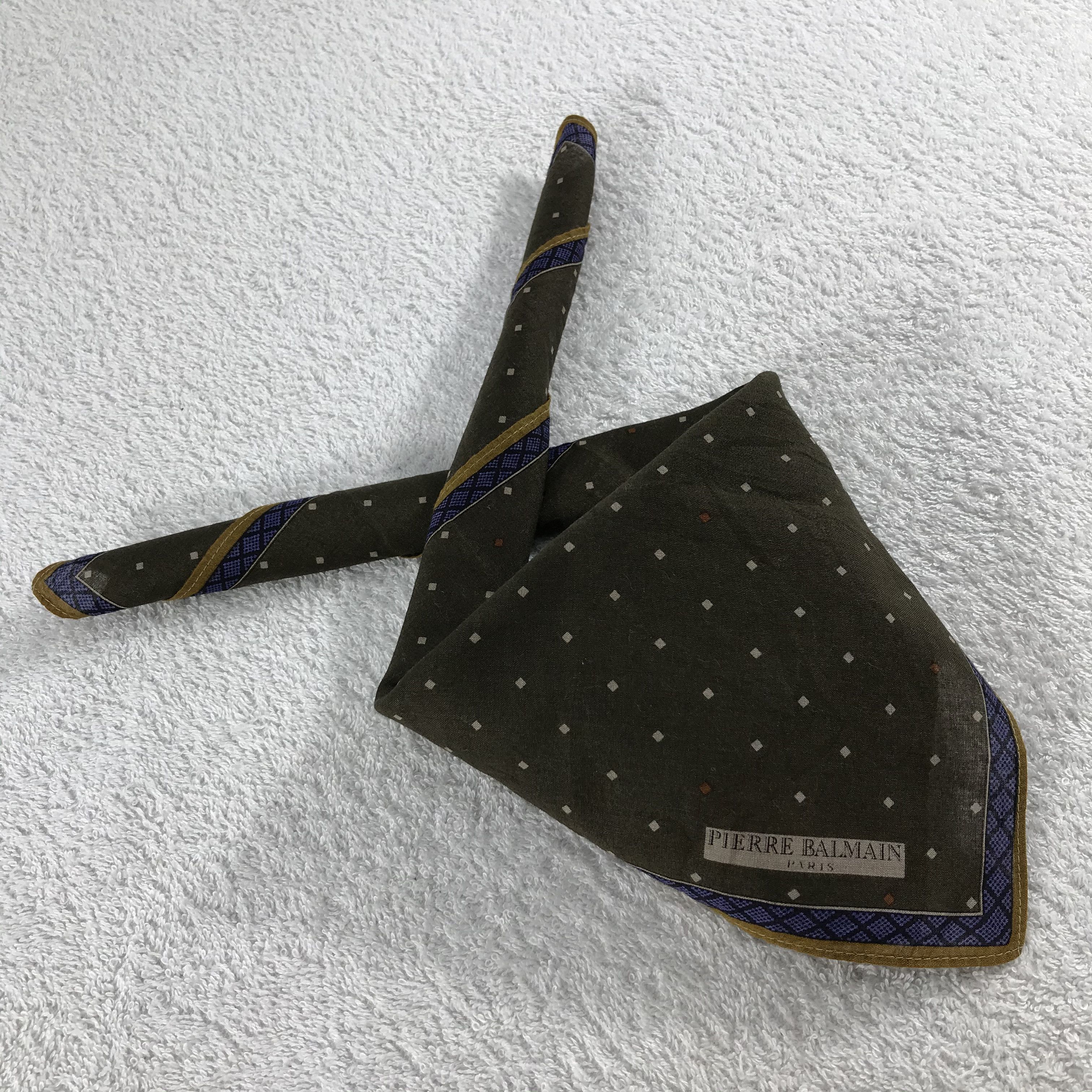 Pierre Balmain × Vintage Pierre Balmain Bandana / Handkerchief / Neckerchief - S364 Size ONE SIZE - 4 Thumbnail