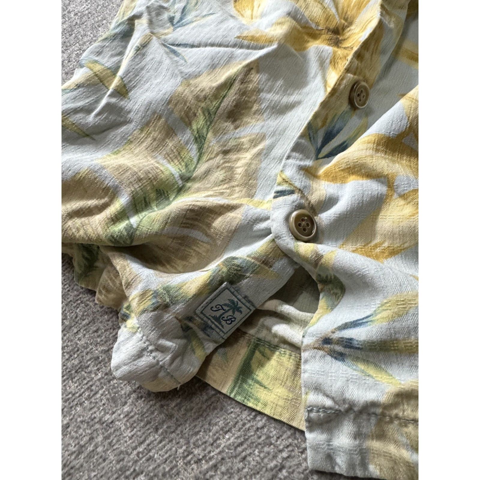 Tommy Bahama Tommy Bahama Shirt 100% Silk Floral Hawaiian Aloha Palm Tree Button Up Large Multicolor Silk Beach Tropical Mens Shirt Size US L / EU 52-54 / 3 - 7 Thumbnail
