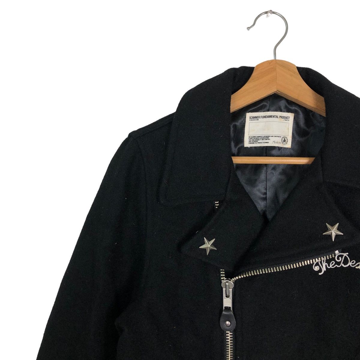 Japanese Brand 🔥90’s Wool Biker Jacket Double Breast Scanner Fundamental Size US M / EU 48-50 / 2 - 7 Thumbnail