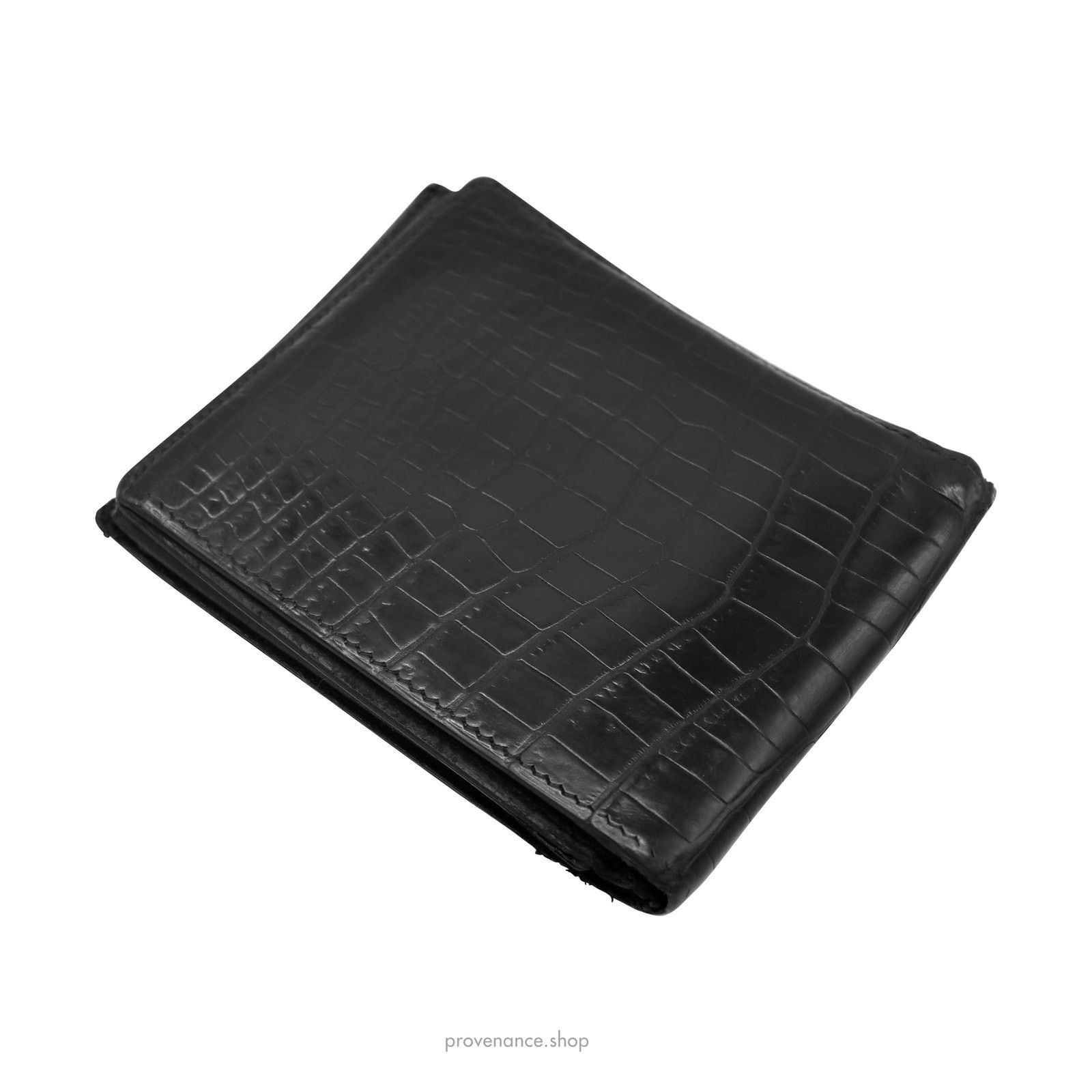 Hermes 🔴 Hermes MC2 Bifold Wallet - Black Crocodile Leather Size ONE SIZE - 5 Thumbnail