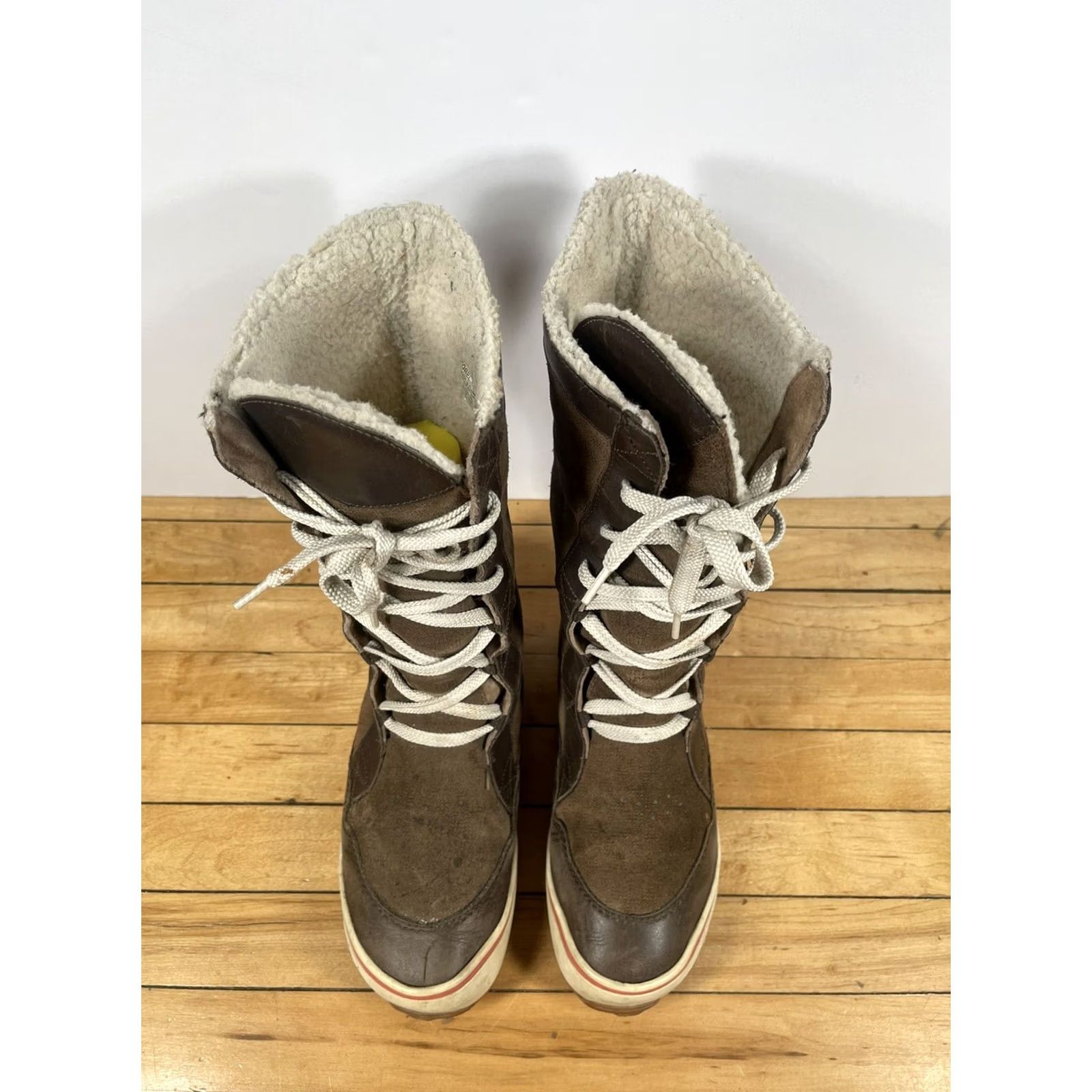 SOREL SOREL 1607-269 Boots Women’s Brown Leather Knee High Snow Winter Lace Up Size 8 Shoes Size US 7 / IT 37 - 3 Thumbnail