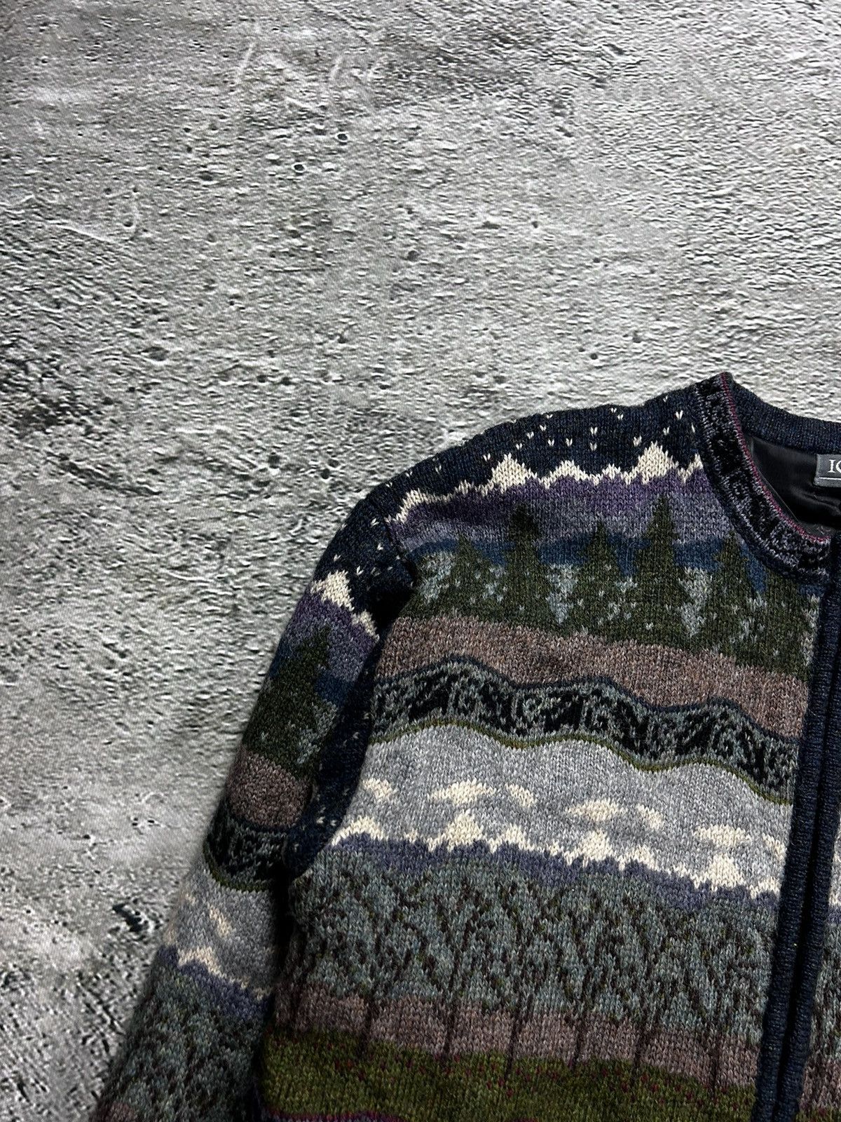 Vintage Vintage Icelandic Design western cardigan knit zip sweater Size US M / EU 48-50 / 2 - 2 Thumbnail