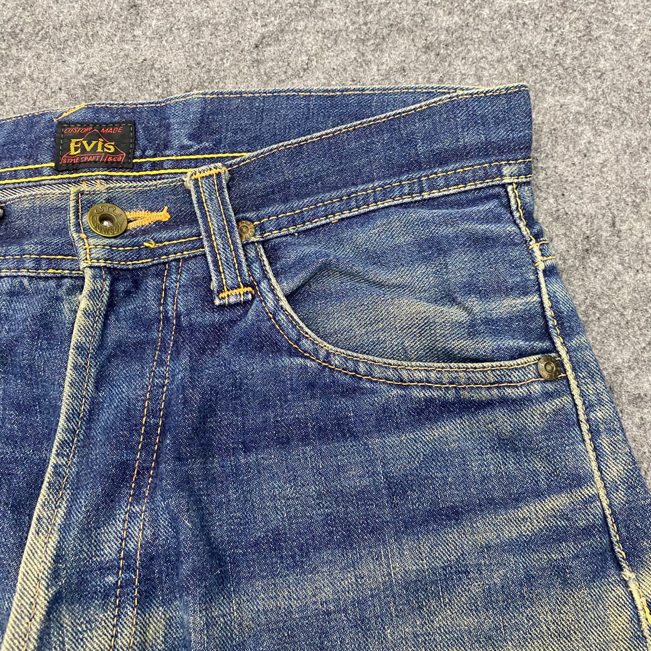 Evisu 💥Best Offer💥Vintage Evis Cowboy Selvegde Distressed Denim Size US 31 - 10 Thumbnail