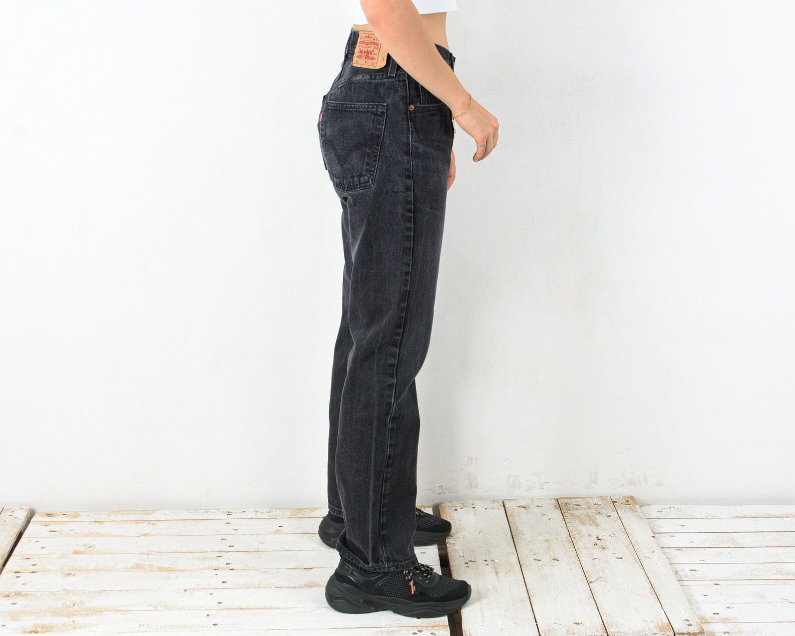 Levi's × Levi's Vintage Clothing × Vintage 2005 Women's 501 Black Jeans Denim Trousers y2k retro Size 31" - 2 Thumbnail