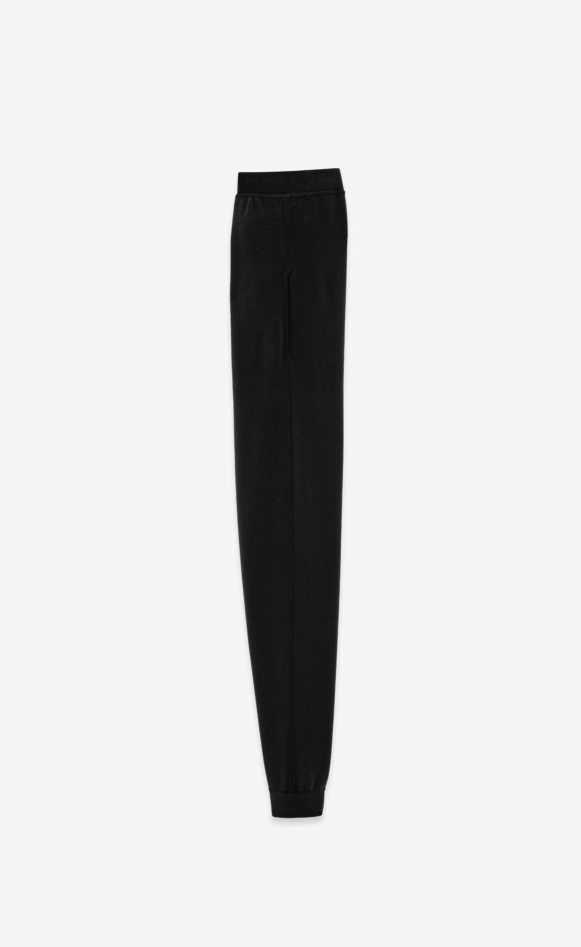 Saint Laurent Paris o1tp1o0125 Sweatpants In Wool in Black Size 27" / US 4 / IT 40 - 2 Thumbnail