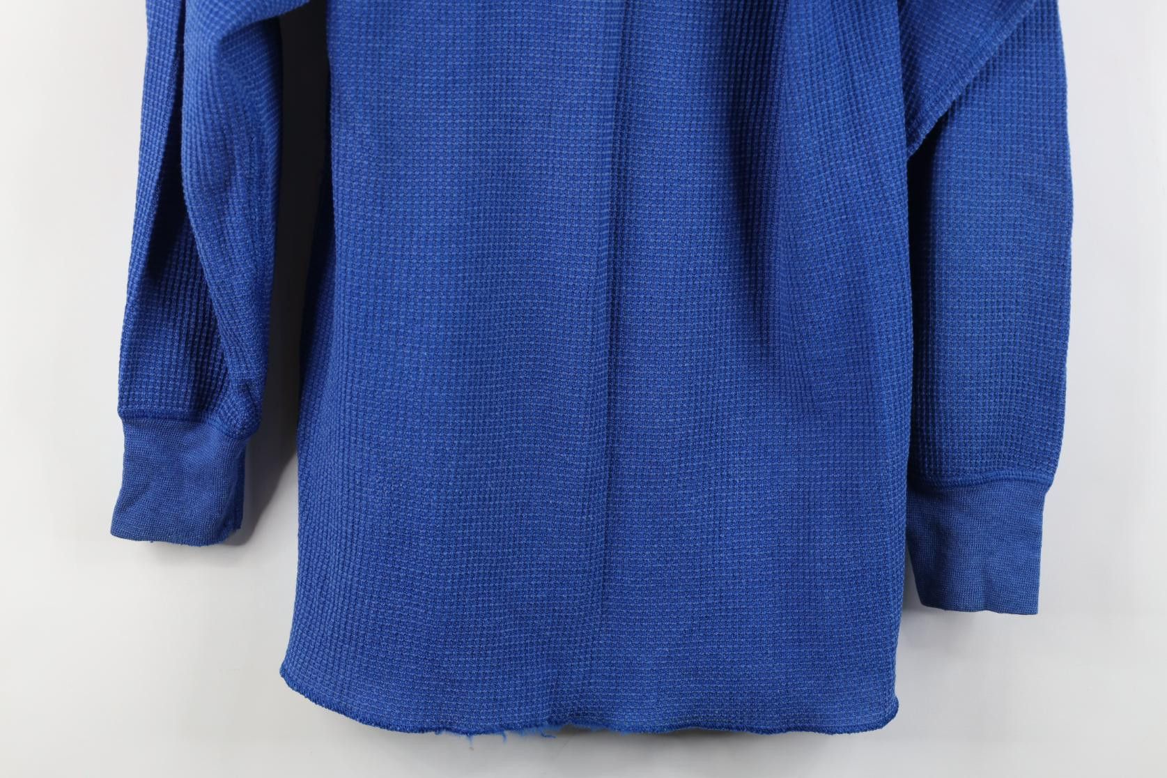 Vintage Vintage 70s Streetwear Knit Long Sleeve T-Shirt Blue USA Size US XL / EU 56 / 4 - 13 Thumbnail