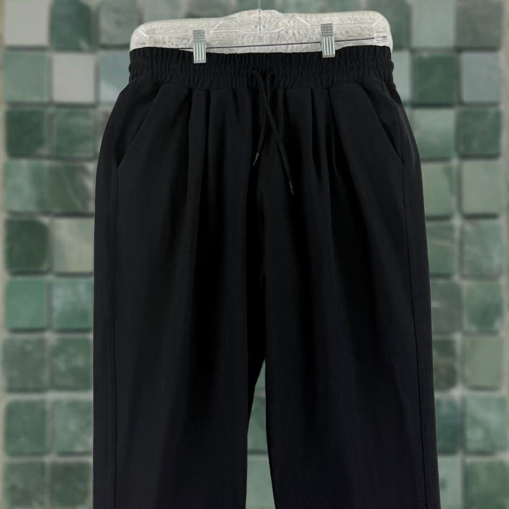 Vintage Lorna Jane Jogger Pants Womens XS Black Drawstring Ankle Zip Activewear Gym Pants Size 26" / US 2 / IT 38 - 1 Thumbnail