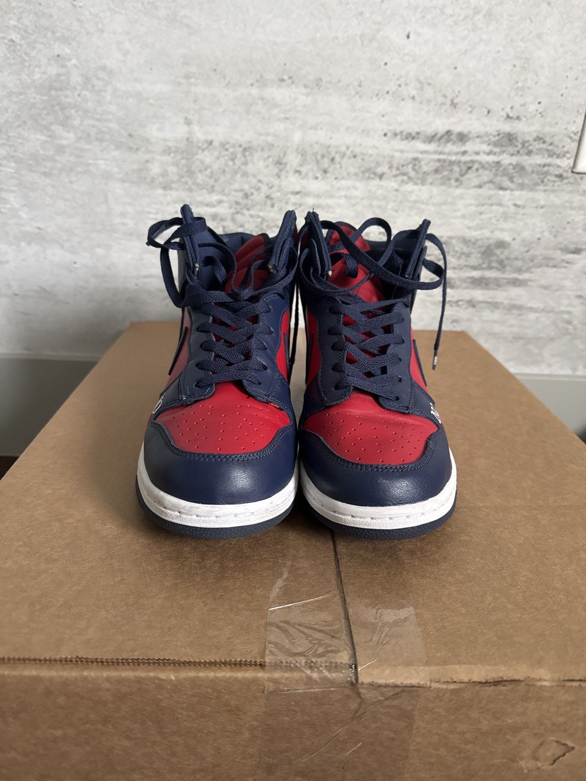 Nike × Supreme Nike SB Dunk High Supreme By Any Means Navy Size US 11 / EU 44 - 9 Thumbnail